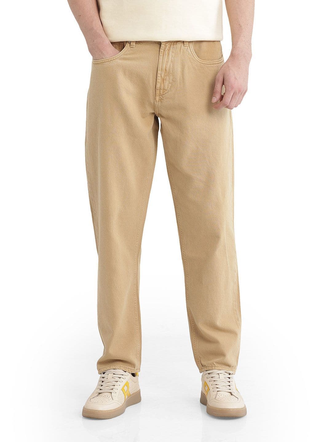 RARE RABBIT Men Arvi Primary Mustard Jeans - Baggy - view 1