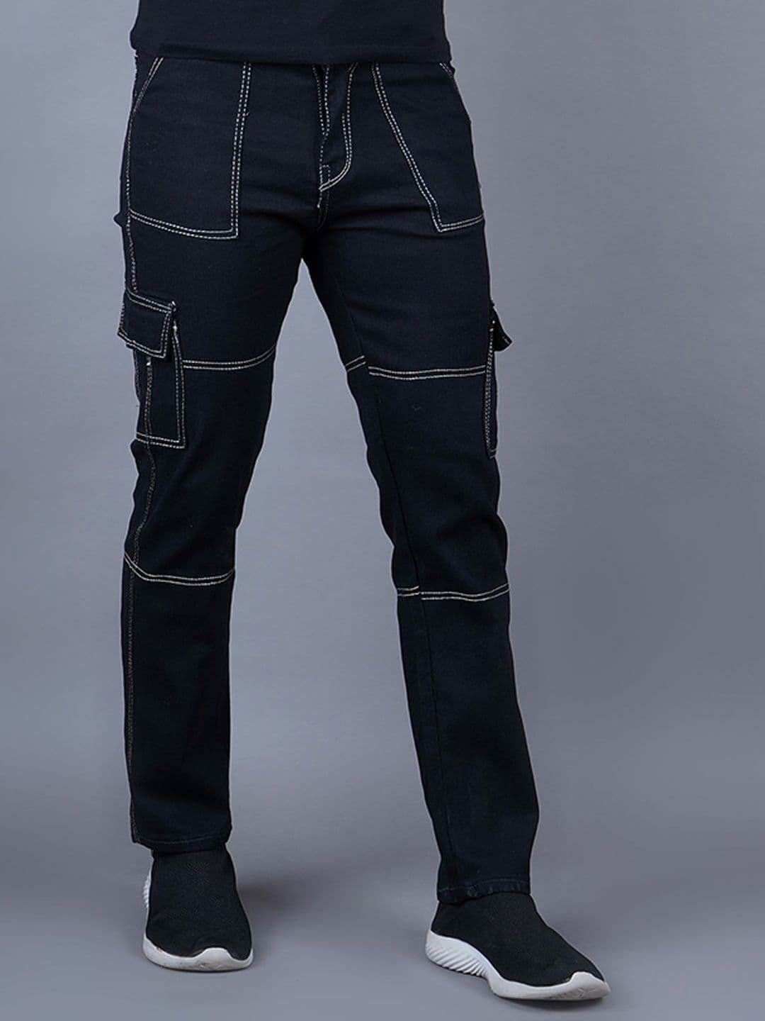 LINARIA Men Classic Straight Fit Slash Knee Jeans - view 1