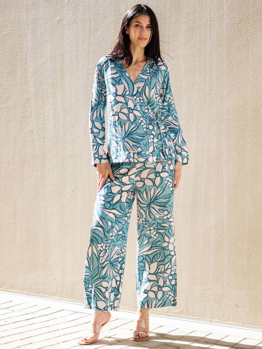 SANSKRUTIHOMES Printed Pure Cotton Top With Trousers Co-Ords - view 1