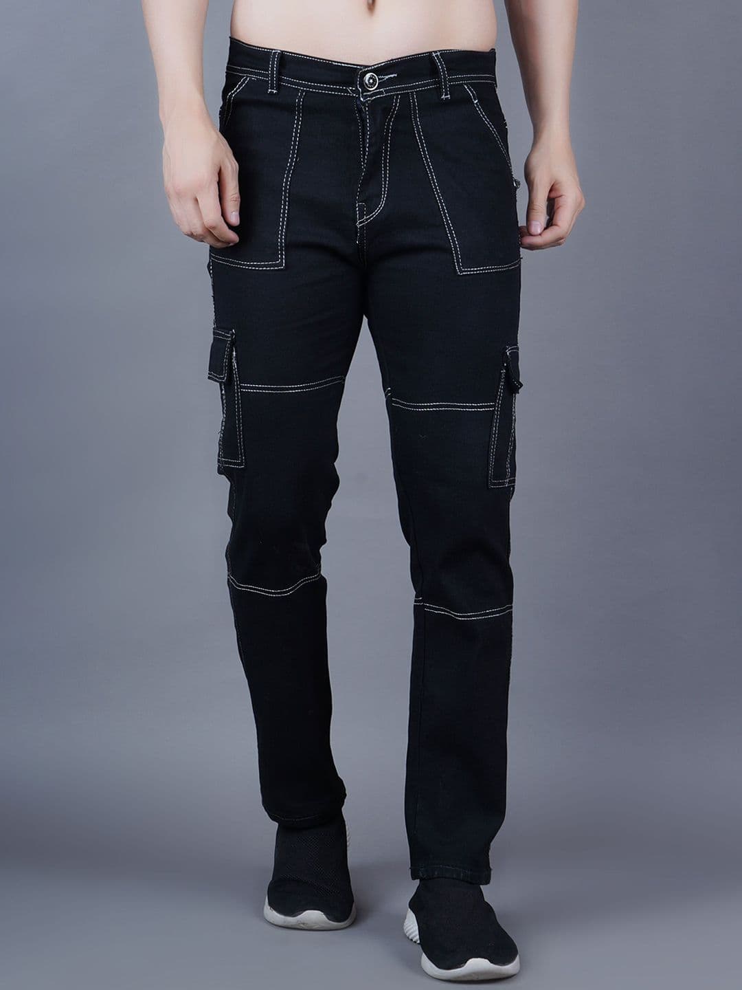 LINARIA Men Classic Jogger Slash Knee Jeans - view 1