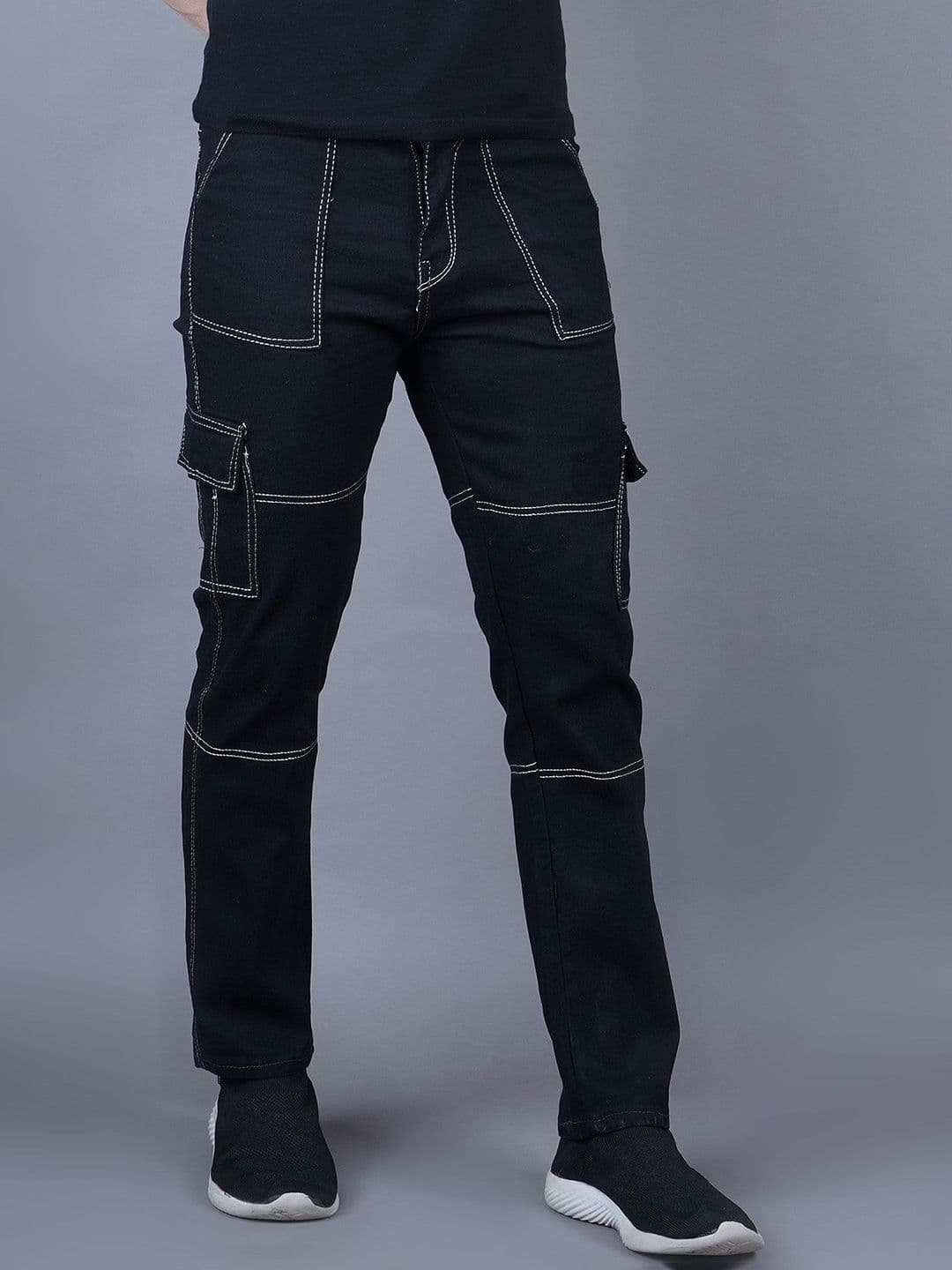 LINARIA Men Classic Tapered Fit Low Distress Jeans - view 1