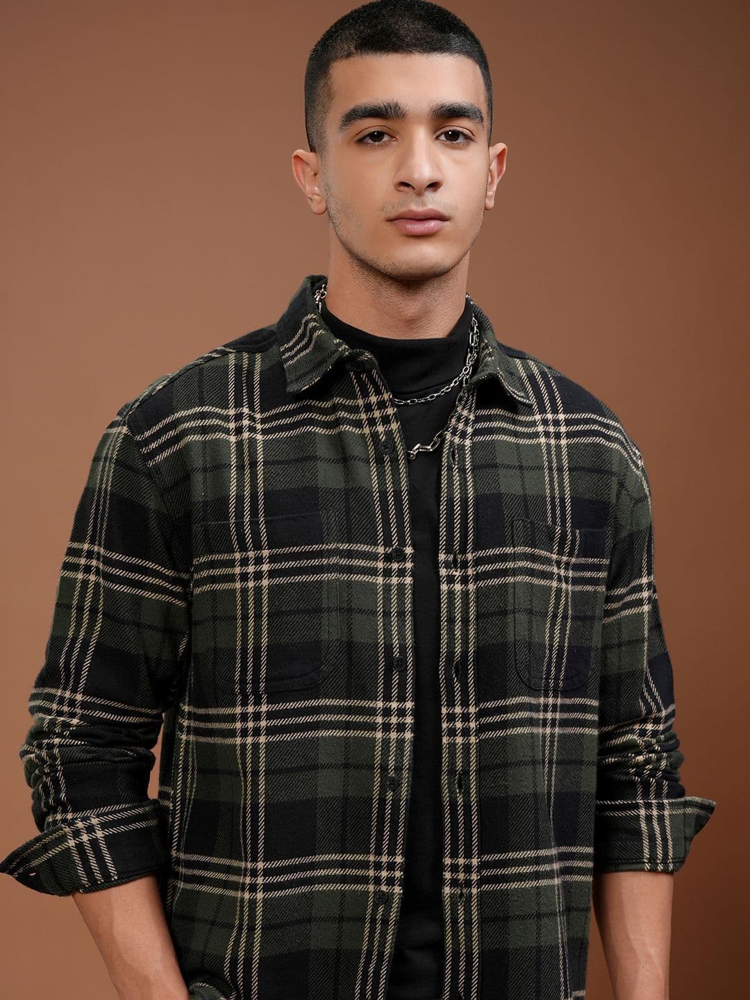 HIGHLANDER Men Flannel Check Relaxed Casual Shirt - view 1