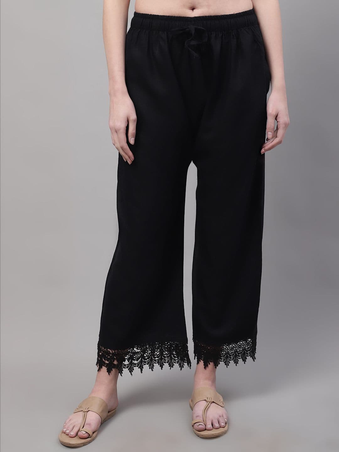 Valles365 by S.C. Women Flared Lace Palazzos - view 1