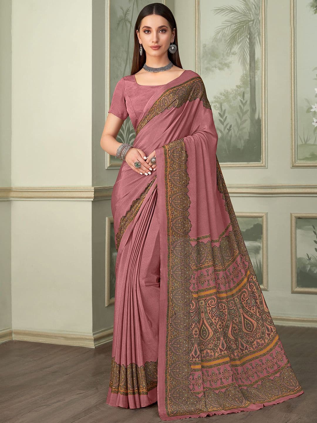 Mitera Pure Crepe Saree - view 1