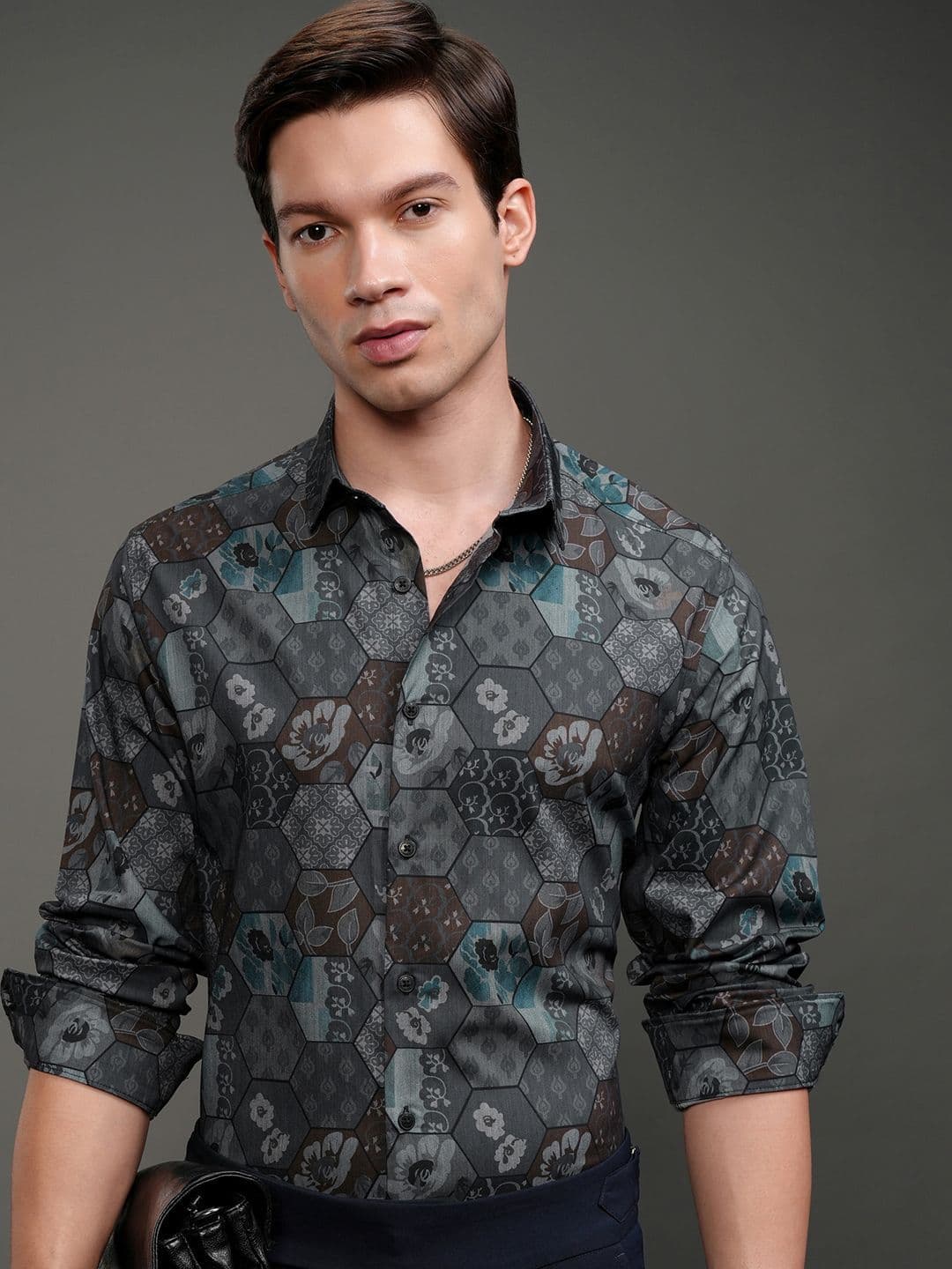 HIGHLANDER Men Printed Occasion Slim Fit Shirt - view 1