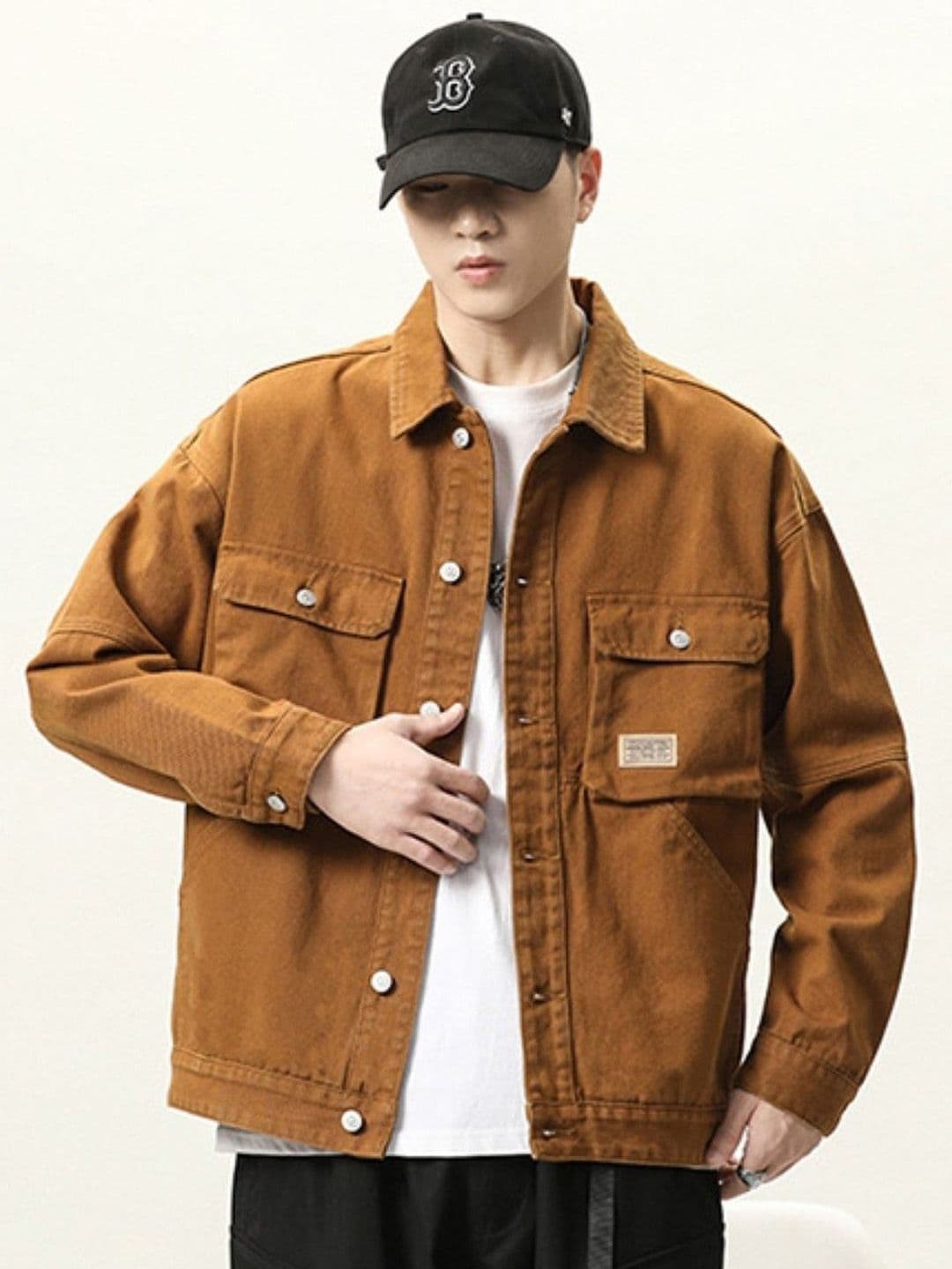 StyleCast Spread Collar Cotton Tailored Open Front Jacket - view 1