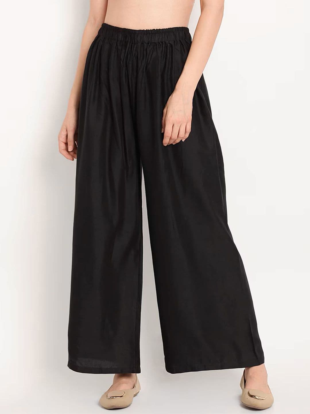 NYPA Women Flared Knitted Palazzos - view 1