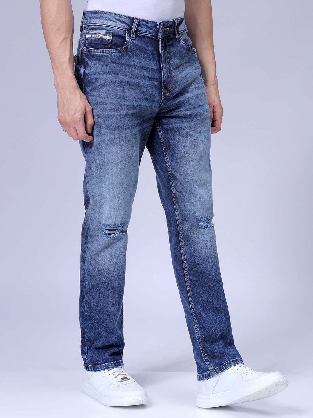 The Indian Garage Co Men Slim Fit Heavy Fade Stretchable Jeans - view 1