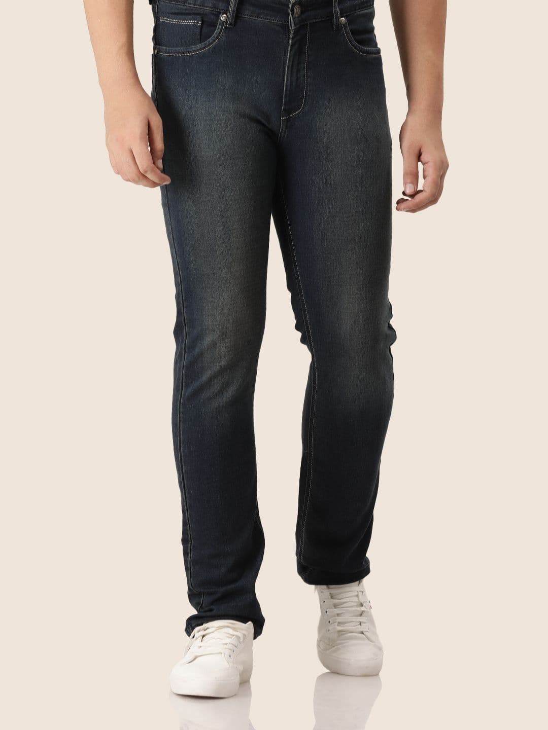 AMSWAN Men Low-Rise Light Fade Stretchable Jeans - view 1