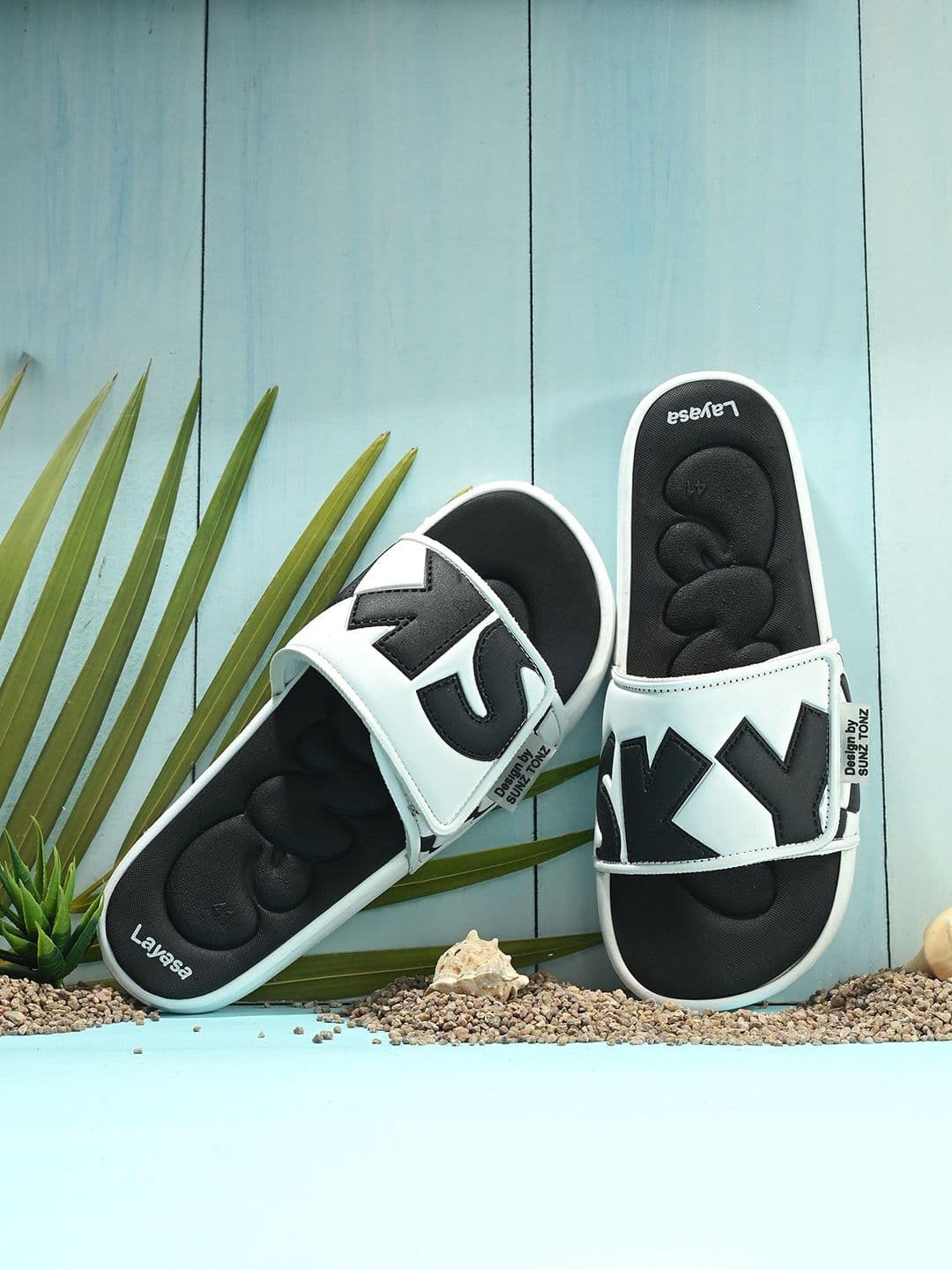 Layasa Men Printed Sliders - view 1