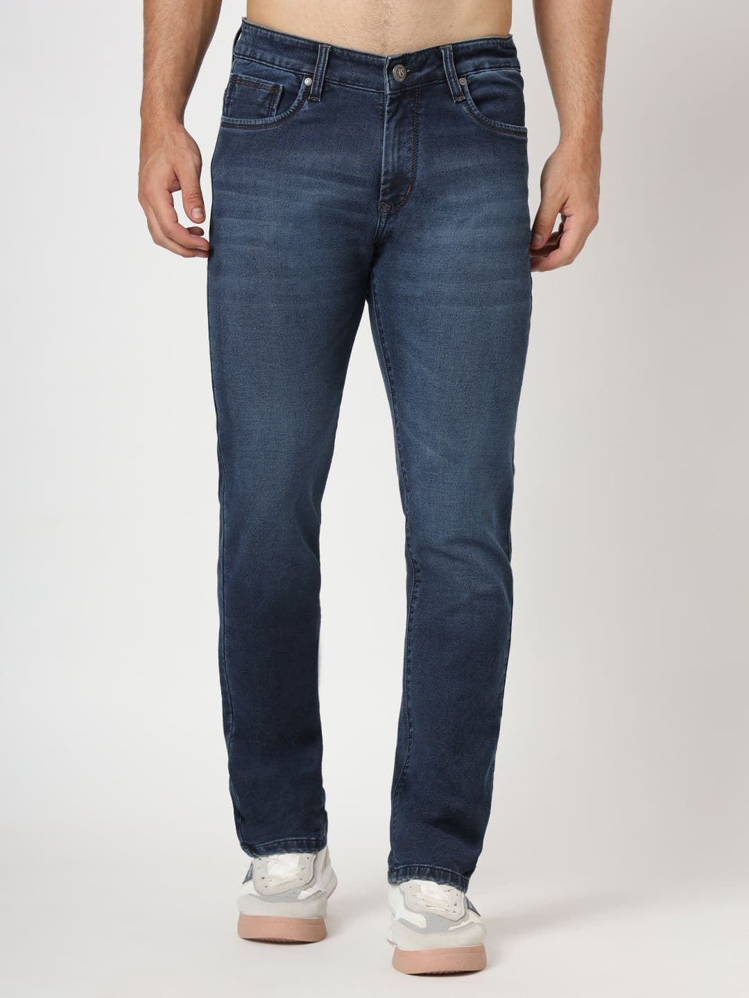 AMSWAN Men Low-Rise Light Fade Stretchable Jeans - view 1