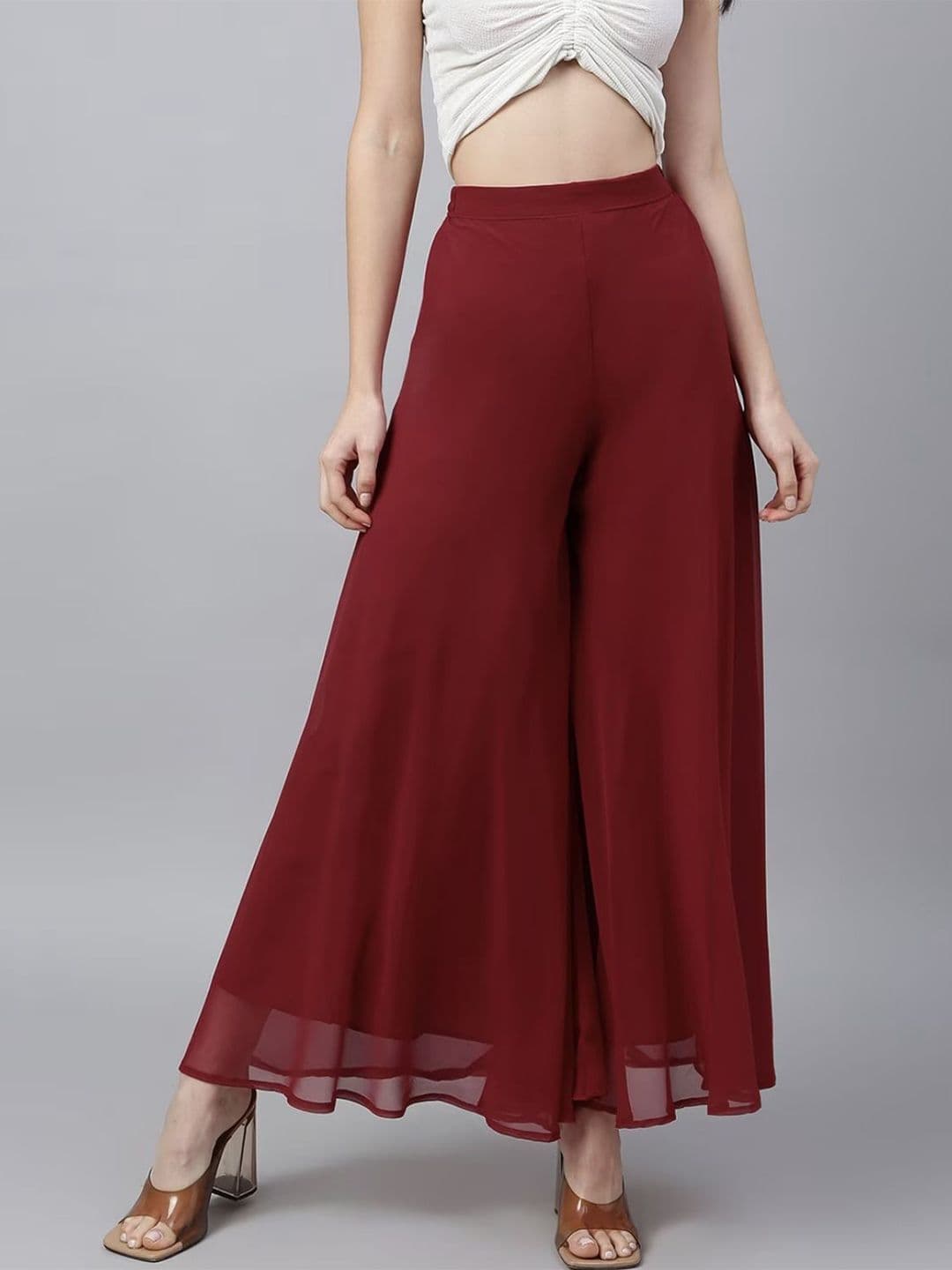 BCZ Style Women Georgette Flared Palazzo - view 1