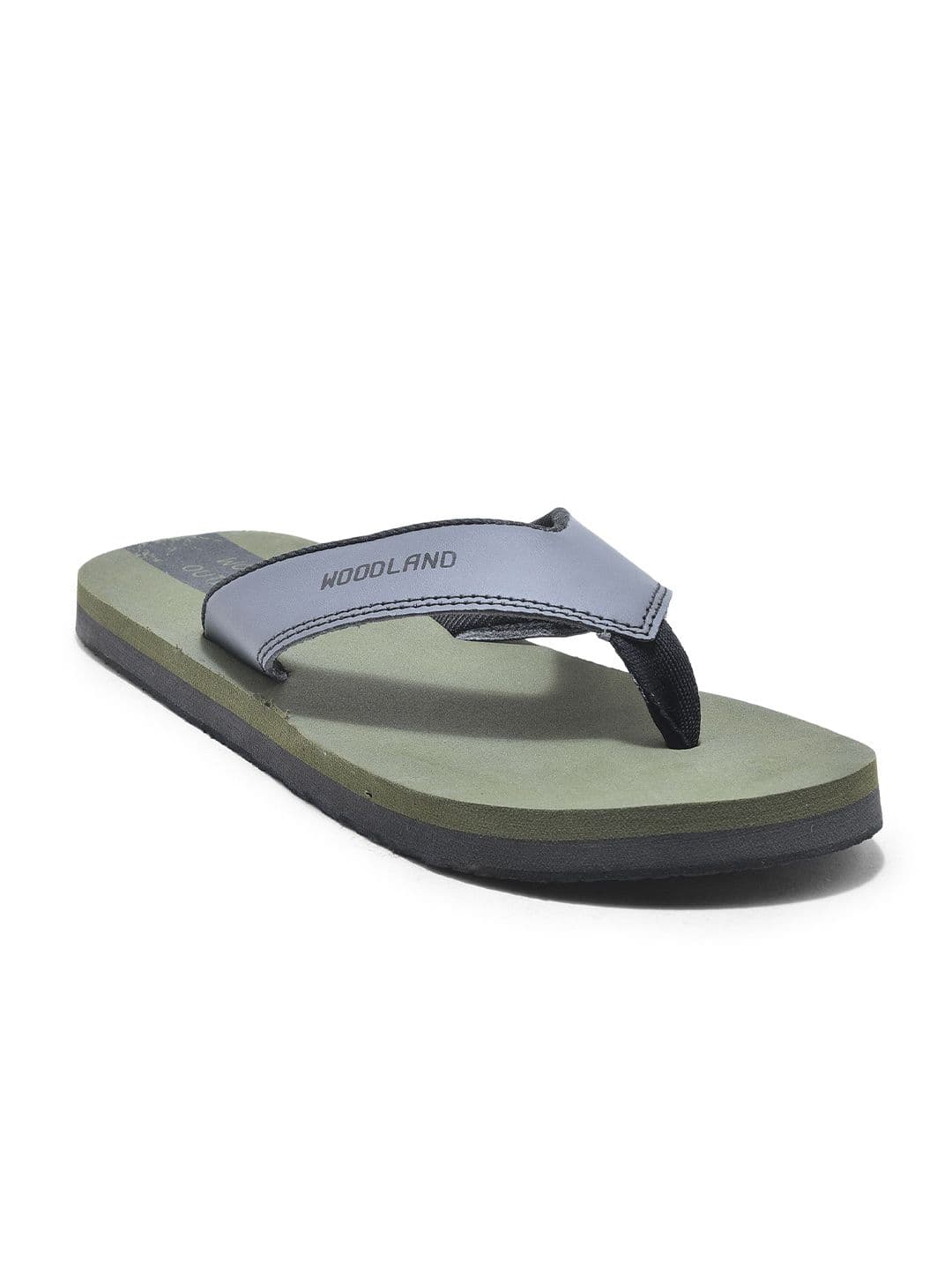 Woodland Men Printed Rubber Thong Flip-Flops - view 1