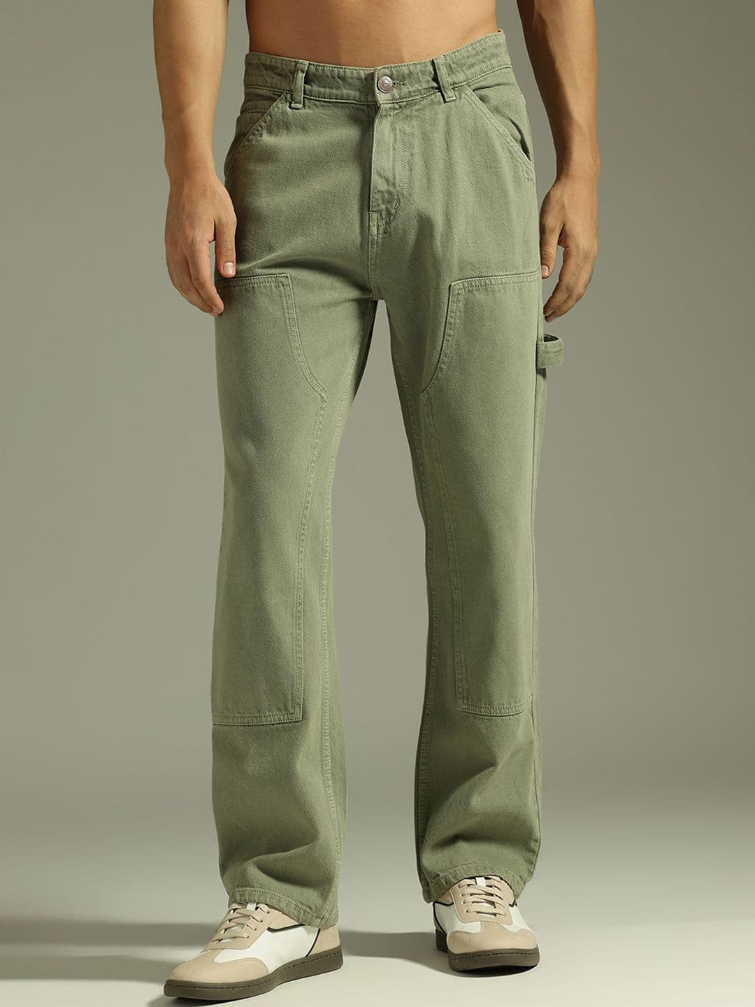 DENNISON Men Comfort Mid-Rise Baggy Fit Carpenter Cotton Jeans - view 1