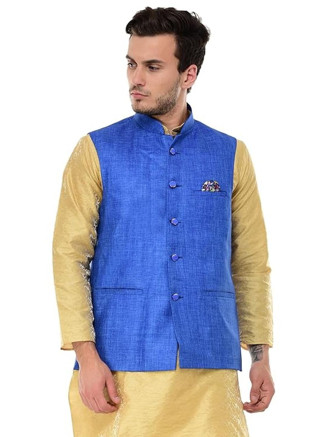 BIS CREATIONS Men Regular Fit Nehru Jacket - view 1