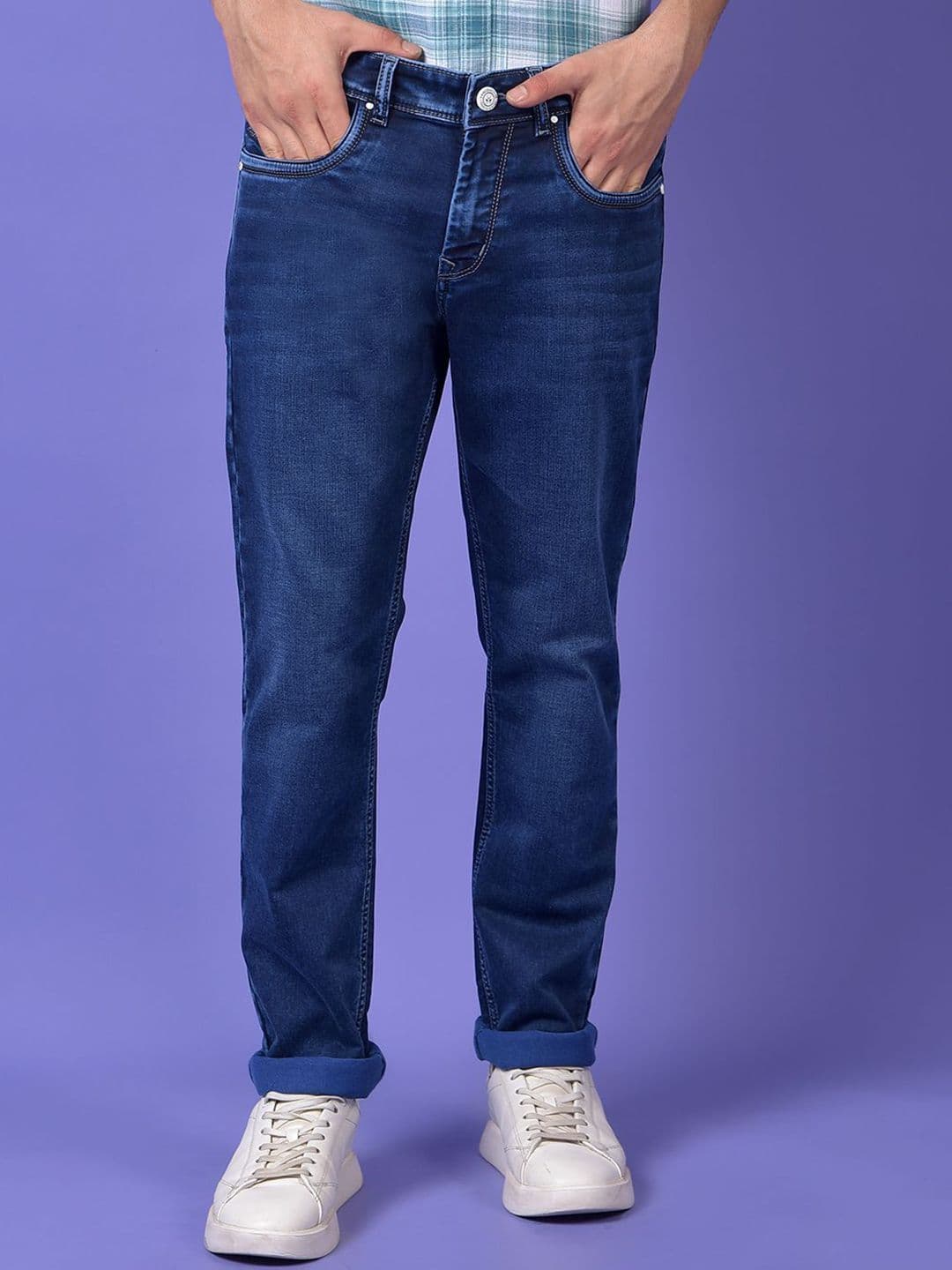 Crimsoune Club Men Slim Fit Mid-Rise Heavy Fade Stretchable Jeans - view 1