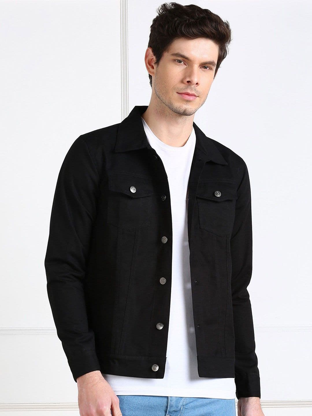MONTREZ Men Spread Collar Solid Lightweight Casual Tailored Jacket - view 1