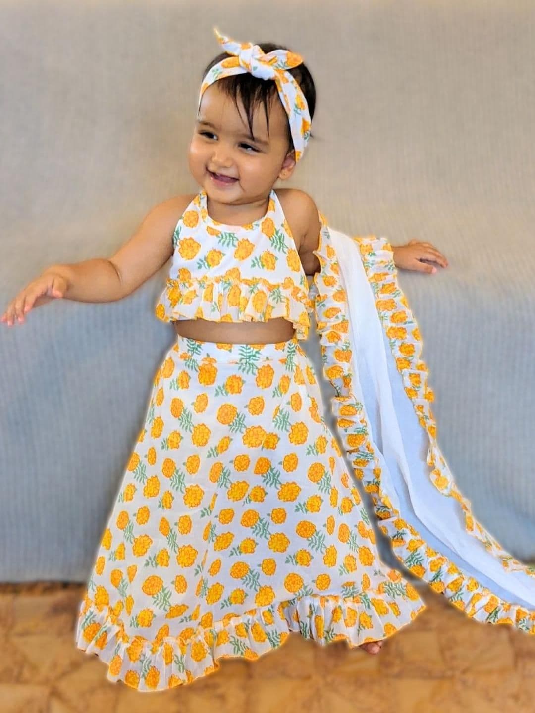 Tura Turi Girls Cotton Lehenga Choli - view 1