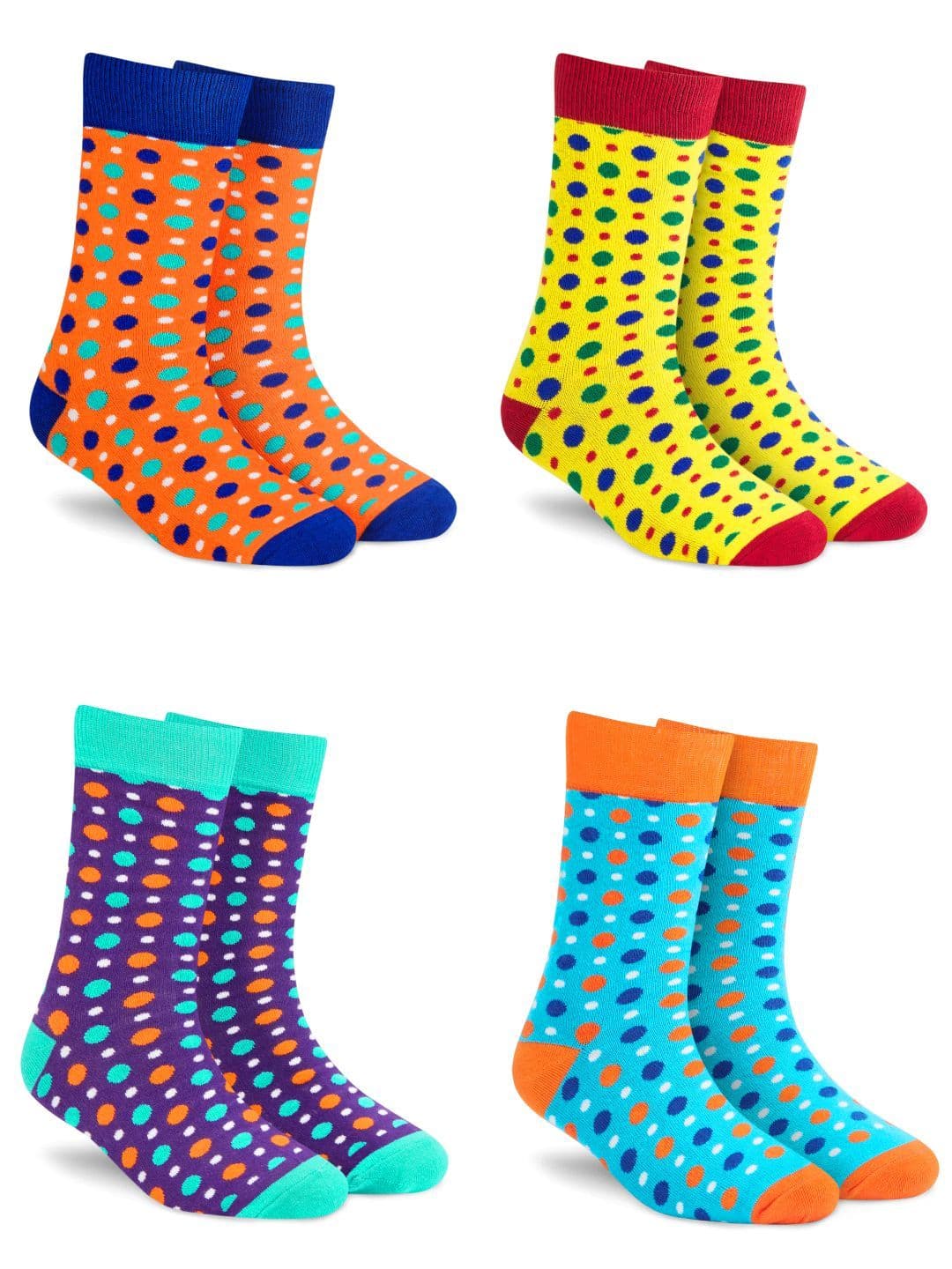 Dynamocks Pack Of 4 Printed Calf-Length Socks - view 1
