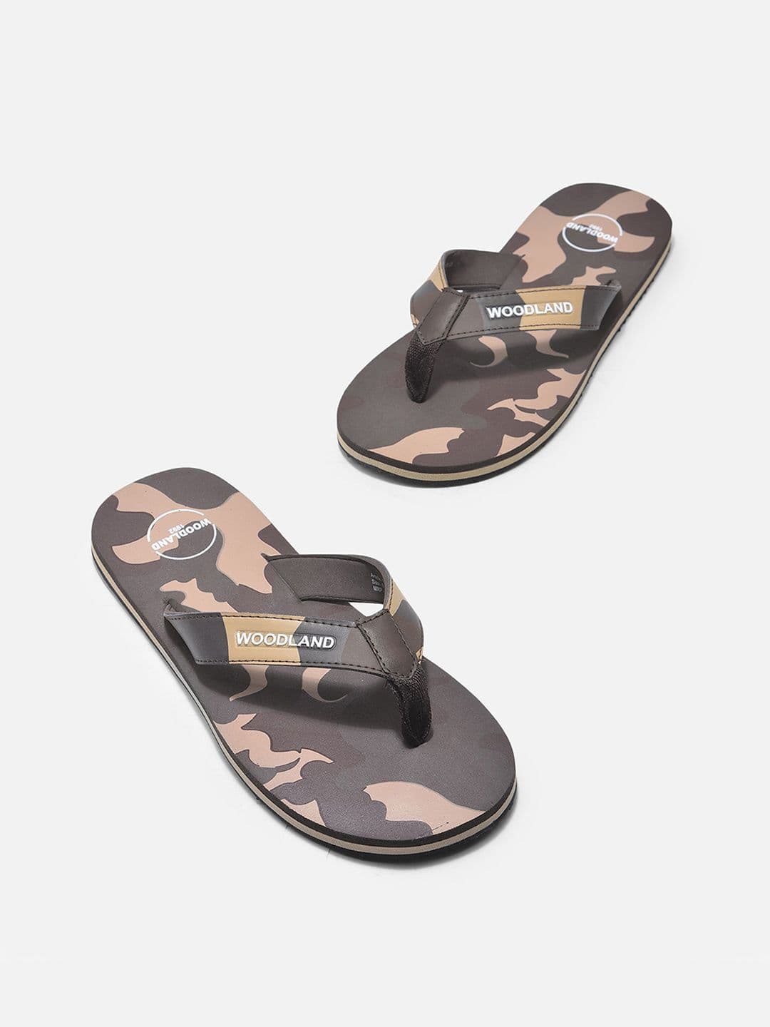 Woodland Men Printed Thong Flip-Flops - view 1
