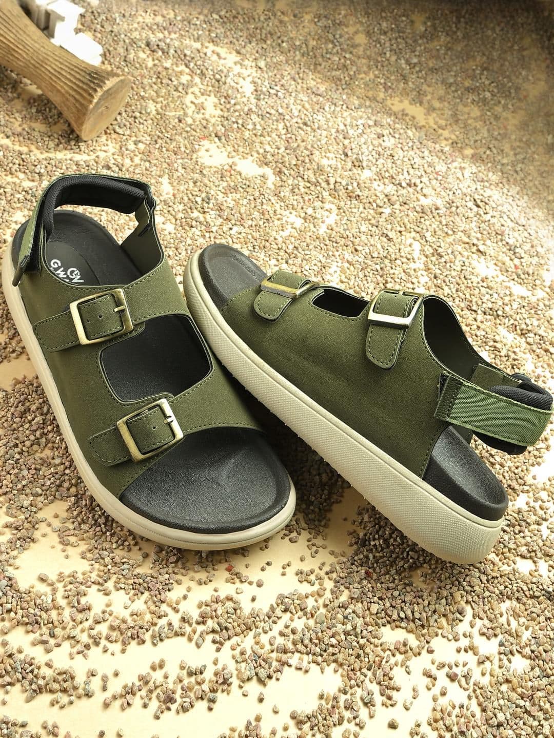 GWALK Men Green Sandals - view 1