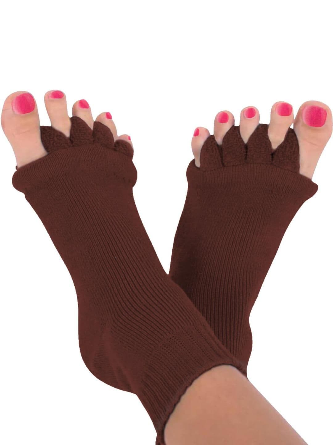 SOXVIEW Unisex Brown Solid Alignment Ankle Socks Length - view 1