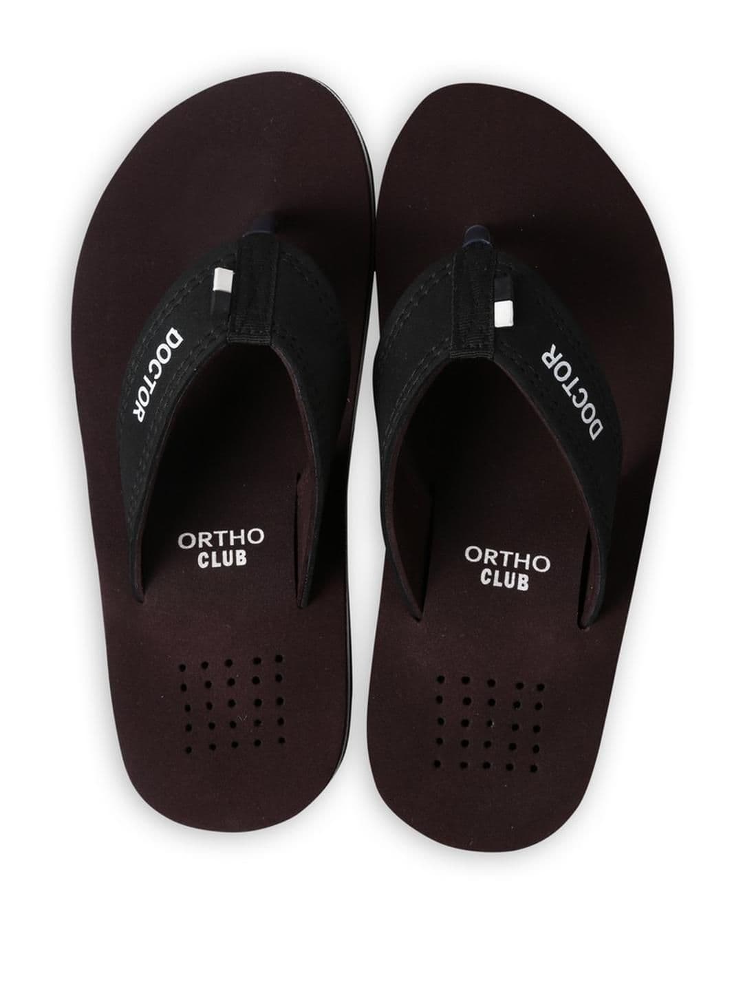 ORTHO CLUB Men Maroon Flip Flops - view 1