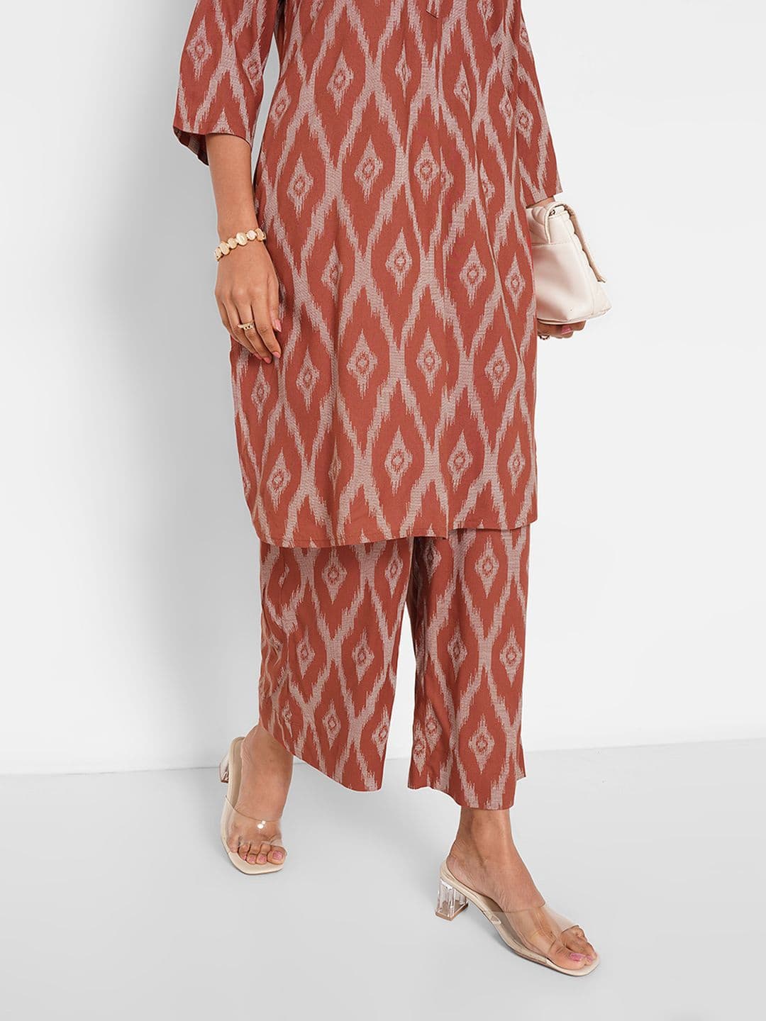 RANGMANCH BY PANTALOONS Women Ethnic Motifs Printed Cropped Palazzos - view 1