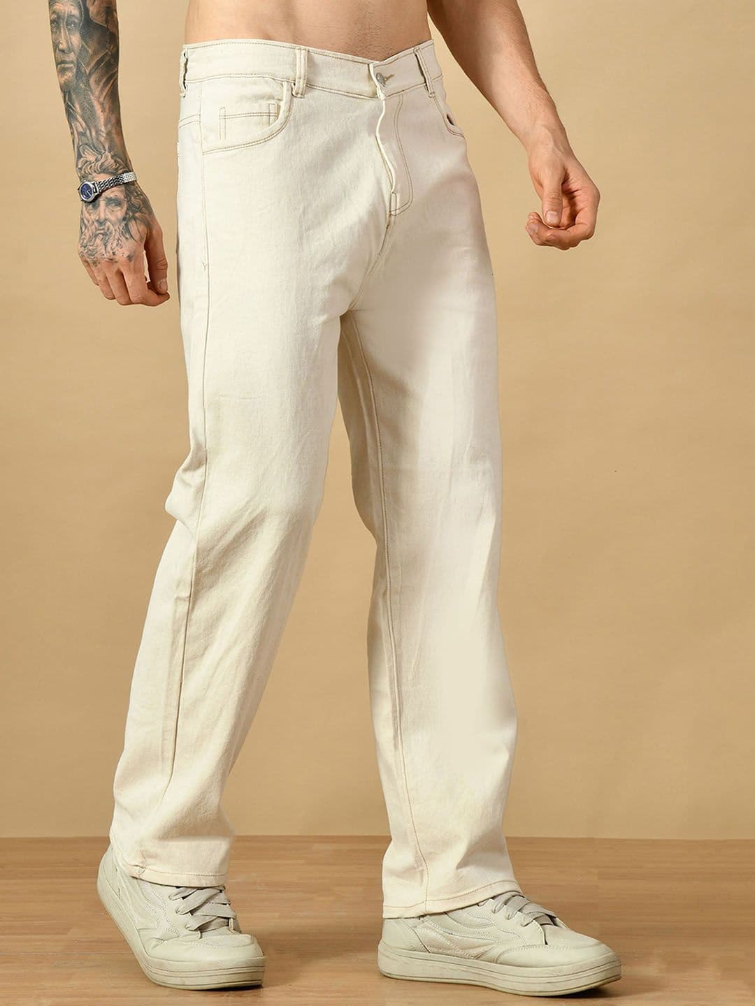 COMFITS Men Classic Mid-Rise Stretchable Baggy Fit Cotton Jeans - view 1