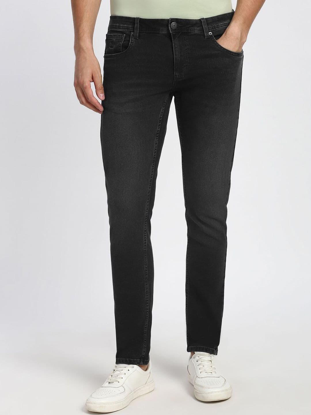 Peter England Casuals Men Skinny Fit Mid-Rise Clean Look Light Fade Jeans - view 1