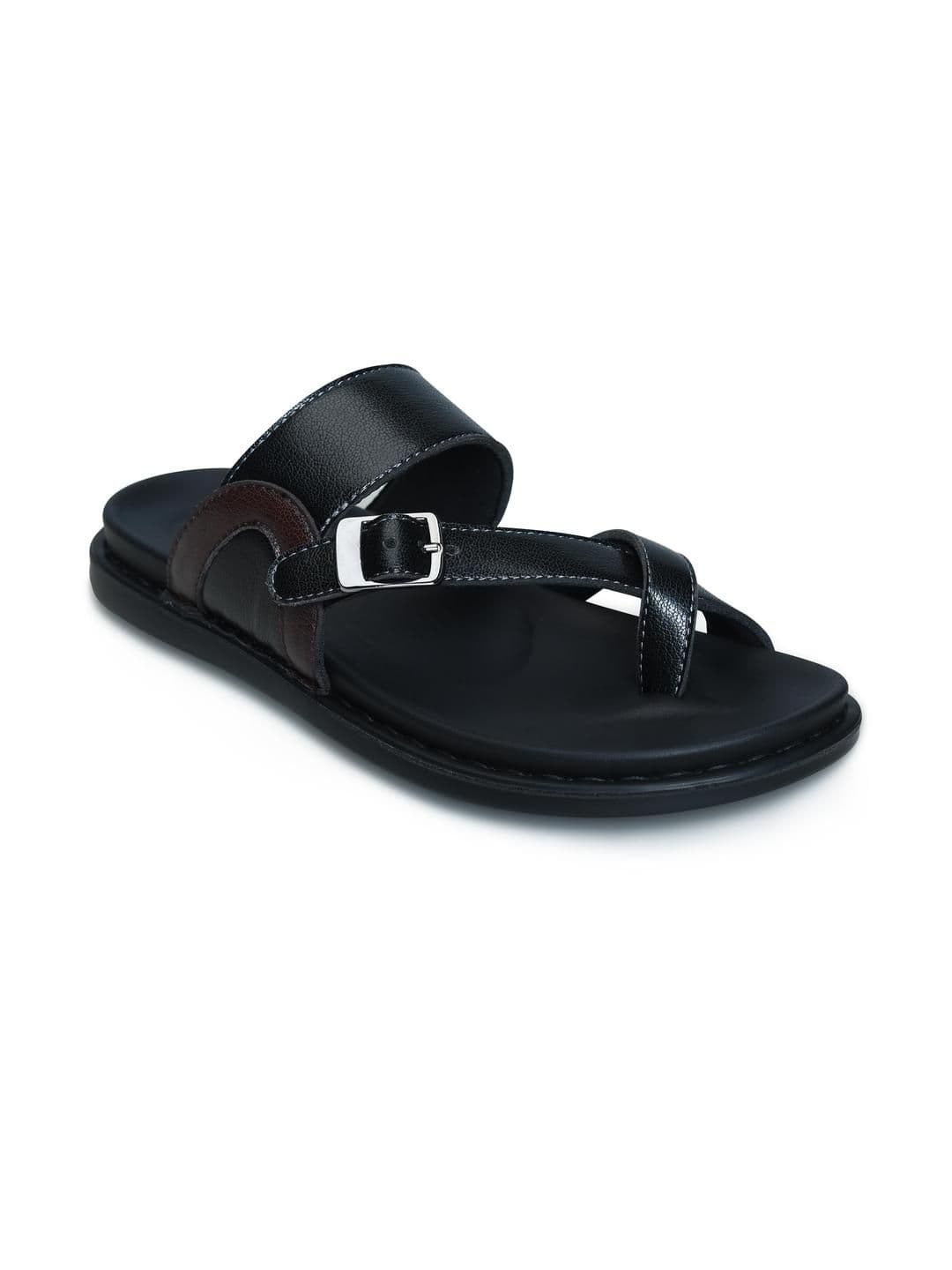 SMOXX Men Black Casual Slip-On Comfort Sandals - view 1