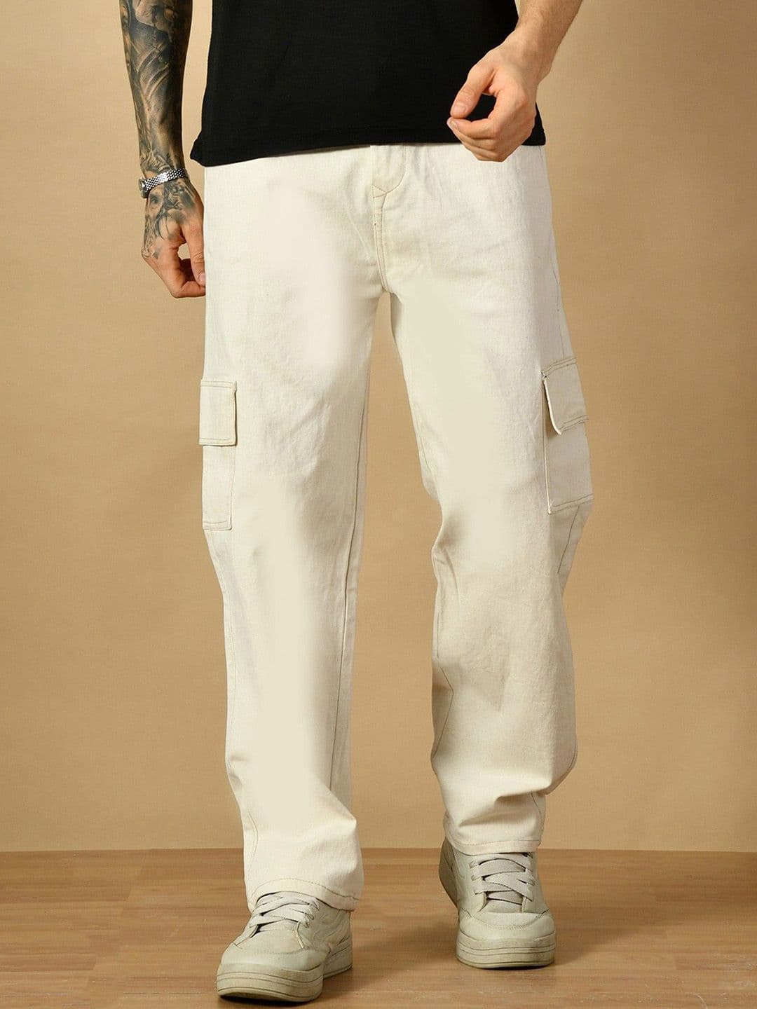 COMFITS Men Classic Boyfriend Fit Mid-Rise Stretchable Denim Baggy Jeans - view 1