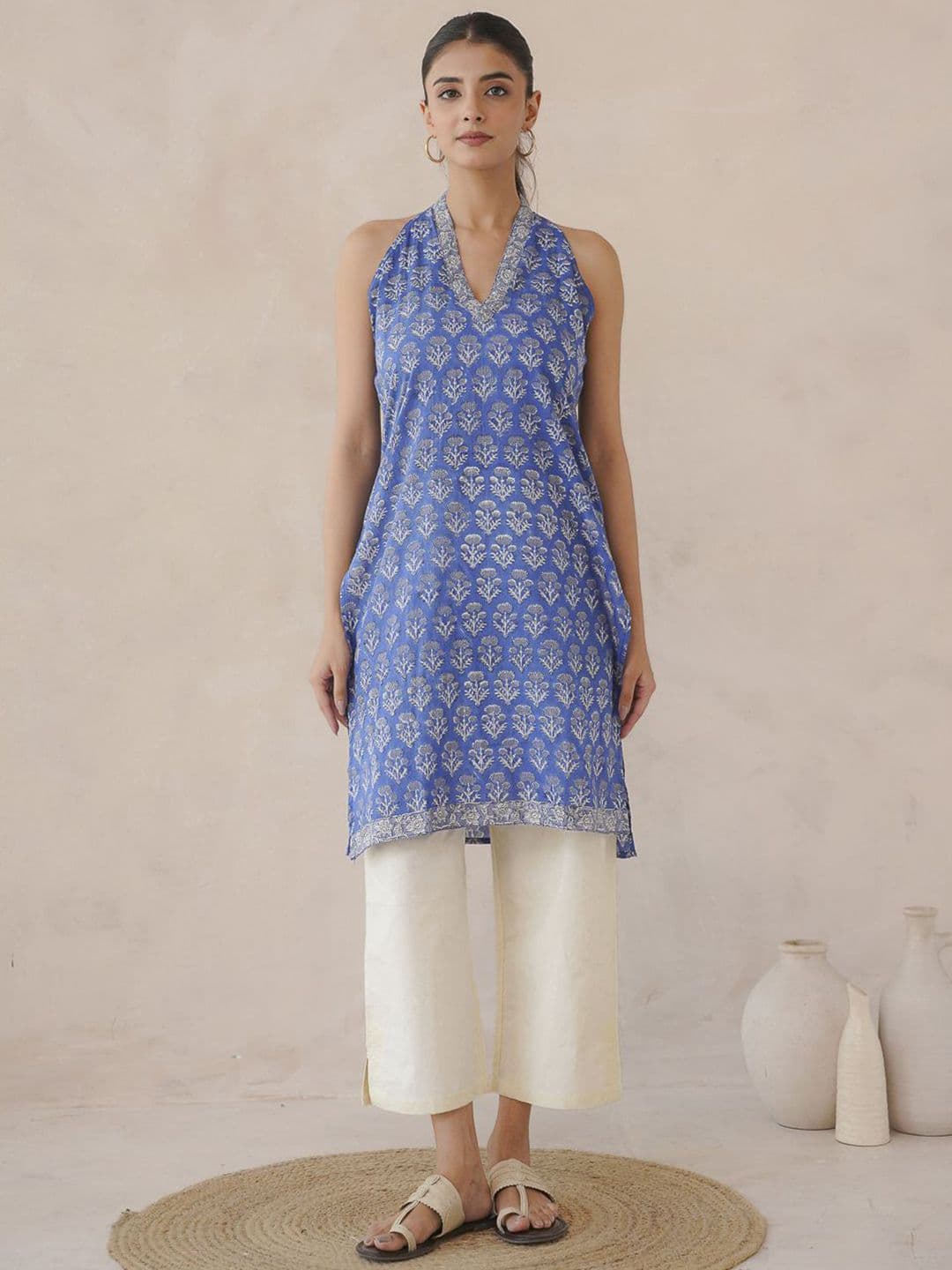 GOODHAND Women Printed Pure Cotton Kurta - view 1