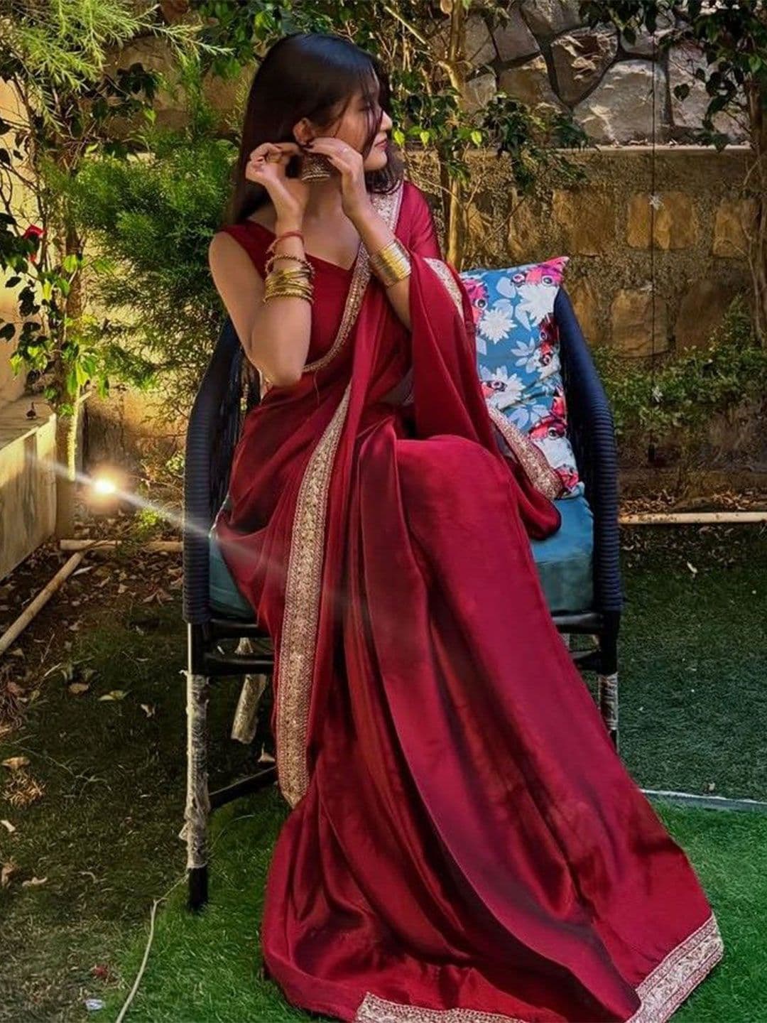 Being Naari Embroidered Fusion Saree - view 1
