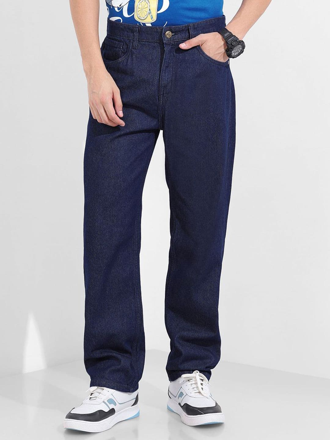 The Indian Garage Co Men Relaxed Fit Mid-Rise Low Distress Jeans - view 1
