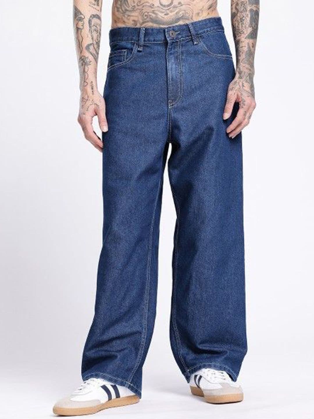 me Queen Men Wide Leg Low-Rise Cotton Jeans - view 1