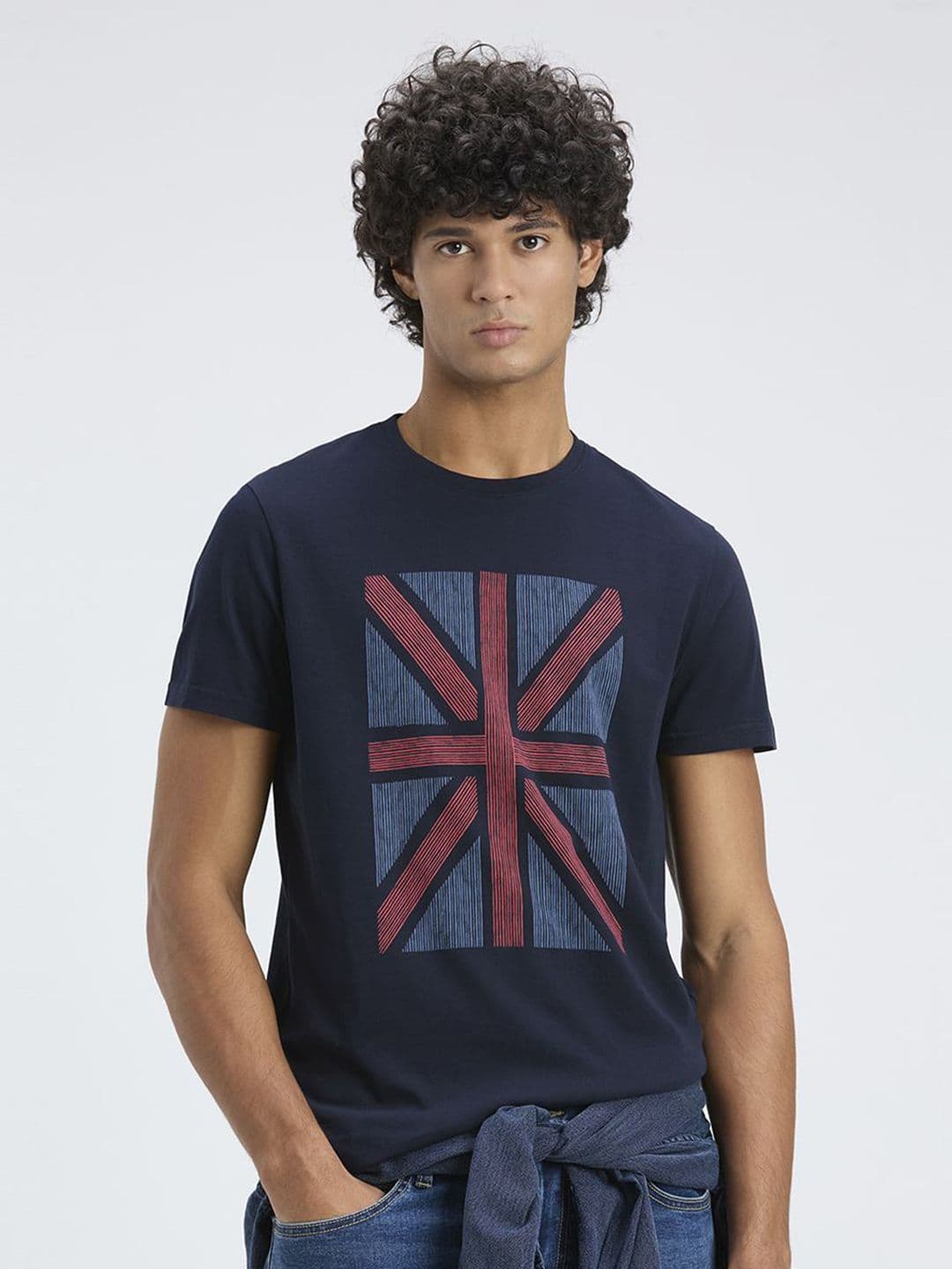 Pepe Jeans Graphic Printed Pure Cotton Slim Fit T-shirt - view 1