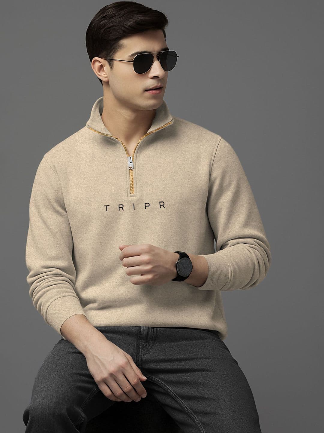 TRIPR Men Typography Printed Pullover Sweatshirt - view 1