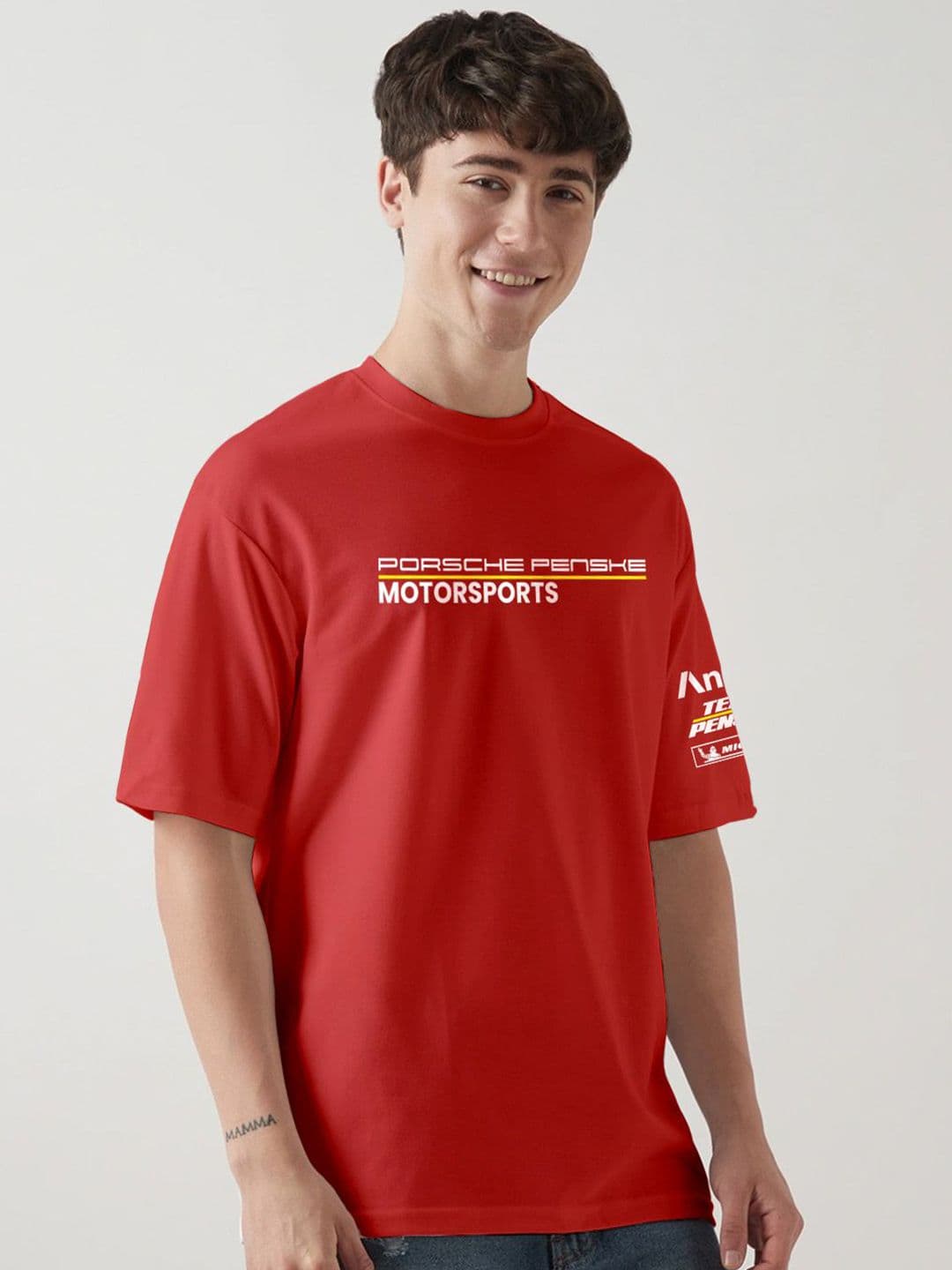 Crazymonk Men Typography Printed Round Neck Cotton Oversized T-shirt - view 1