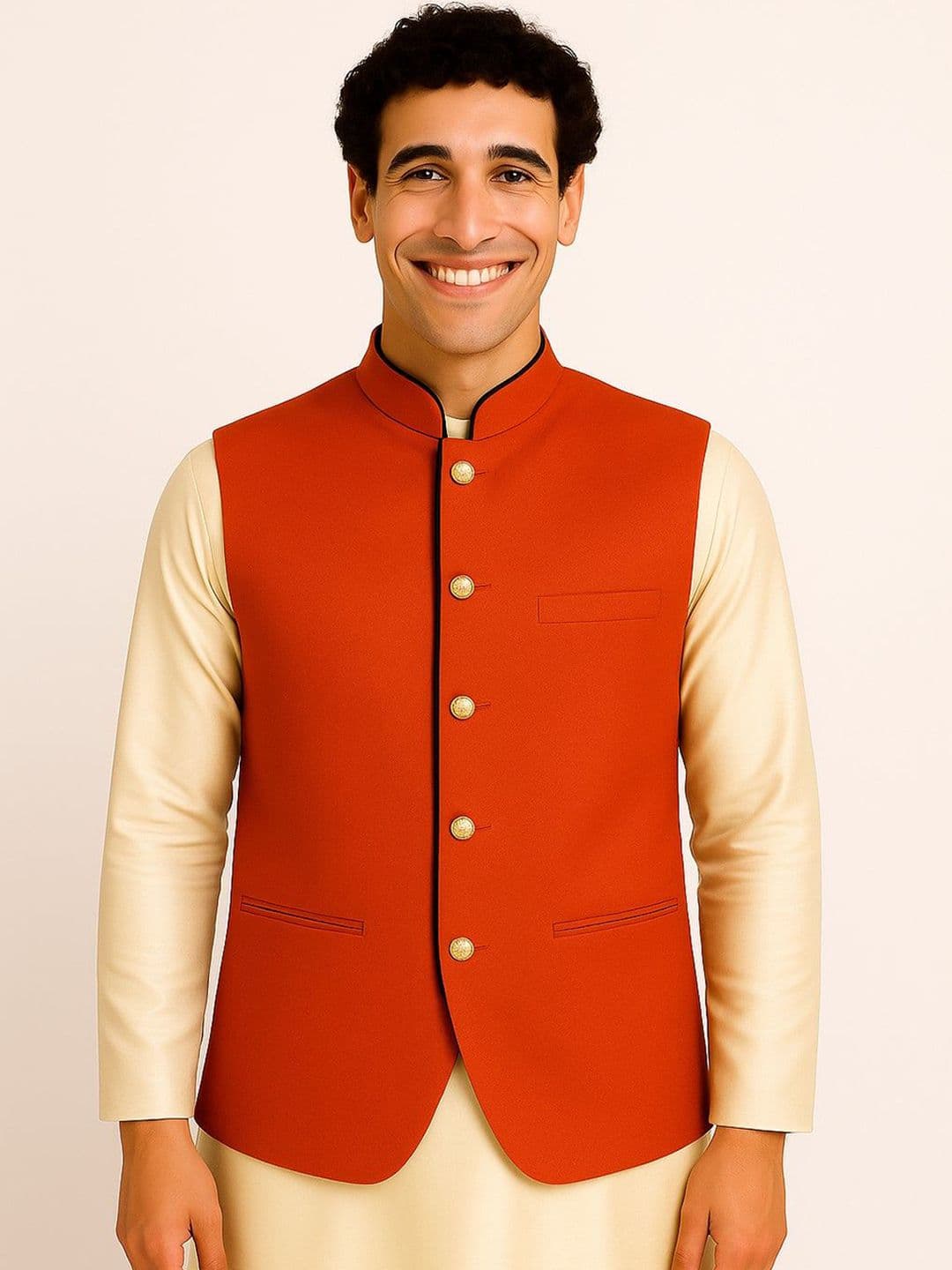 BAESD Mandarin Collar Nehru Jacket - view 1