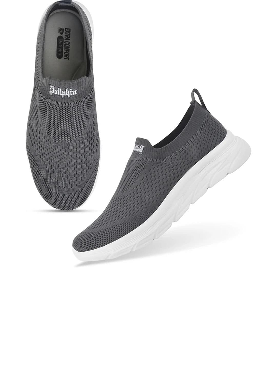 Dollphin Grey Running Marking Sports Shoes - view 1