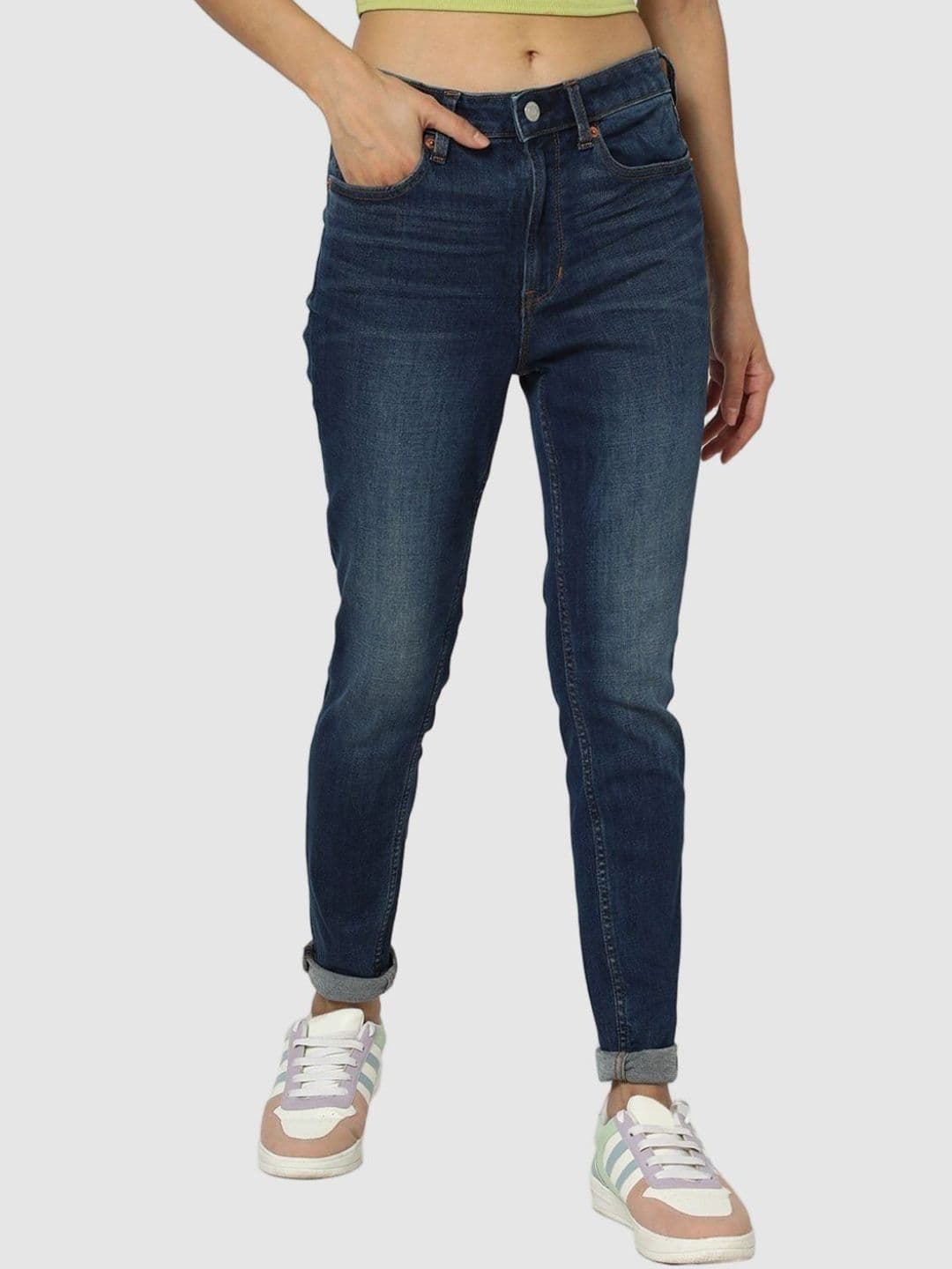 GAP Women Skinny-Fit Mid Rise Non-Stretchable Jeans - view 1
