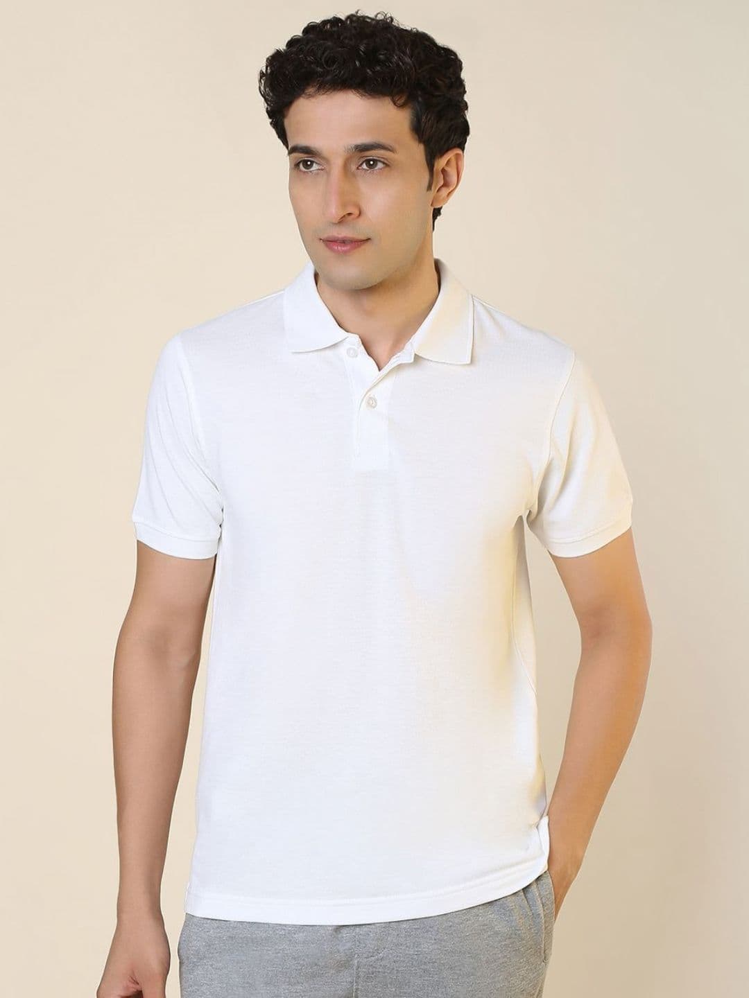 SleepZ by Raymond Polo Collar Pure Cotton T-shirt - view 1