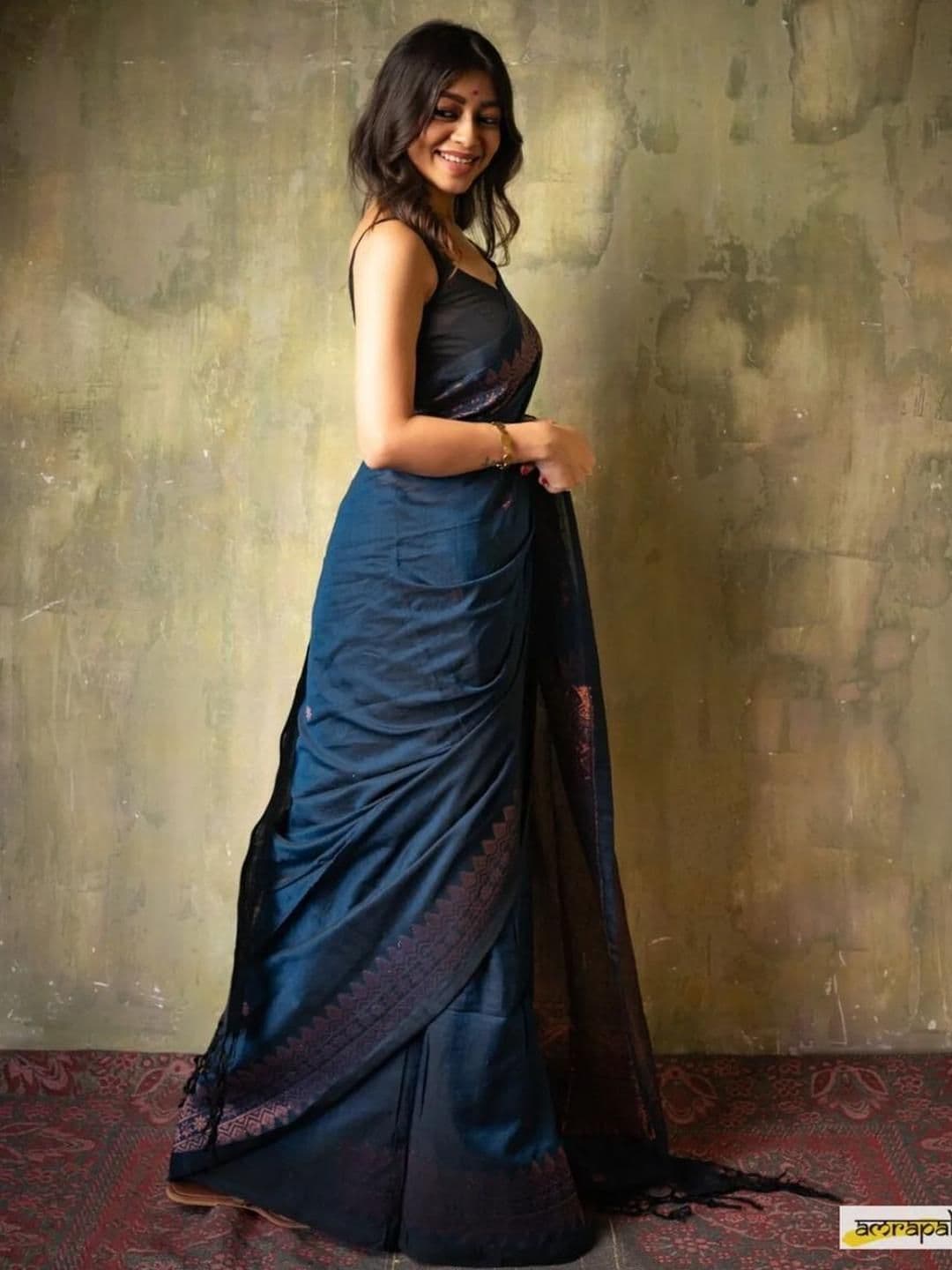 CaniBani Blue Silk Blend Banarasi Sarees - view 1