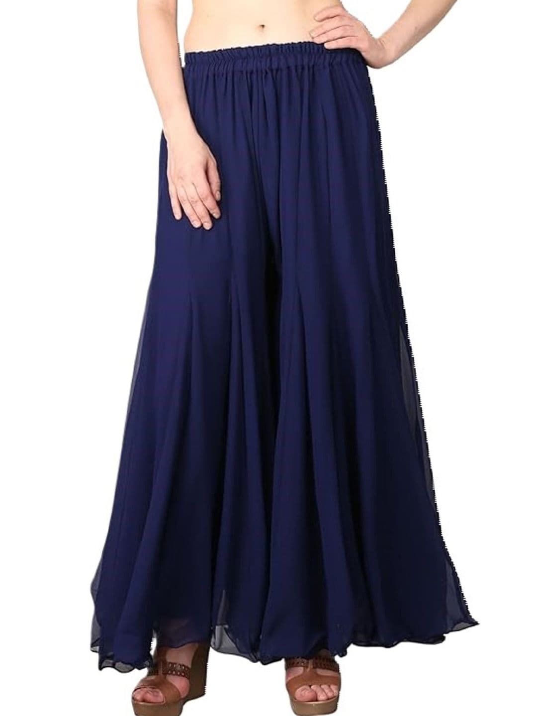 ERUDITE CLUB Women Flared Georgette Palazzos - view 1