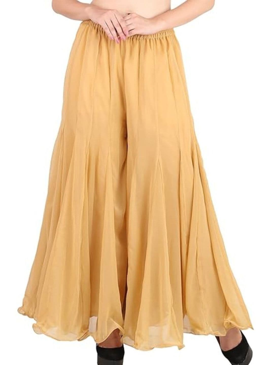 ERUDITE CLUB Women Flared Georgette Sharara Palazzos - view 1