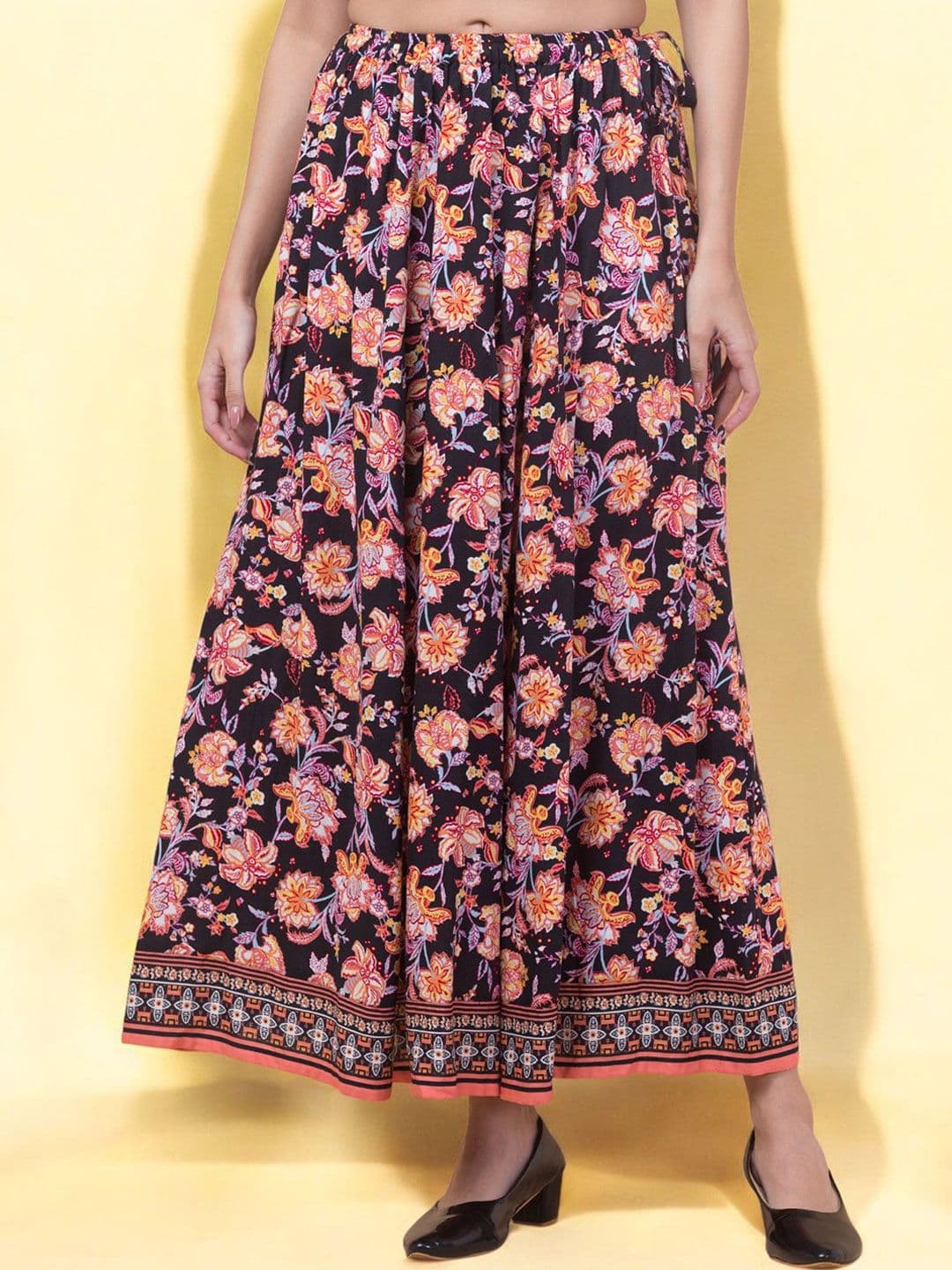 INUKA Printed Flared Maxi Skirt - view 1