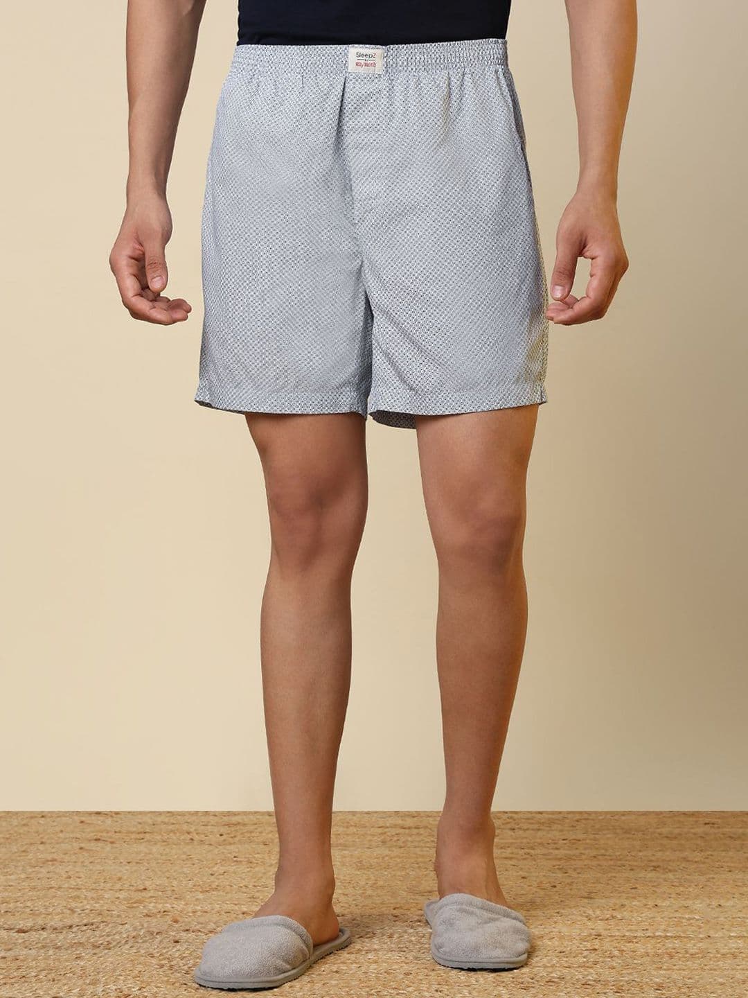 SleepZ by Raymond Printed Pure Cotton Mid-Rise Boxer AHBA00061-W8 - view 1