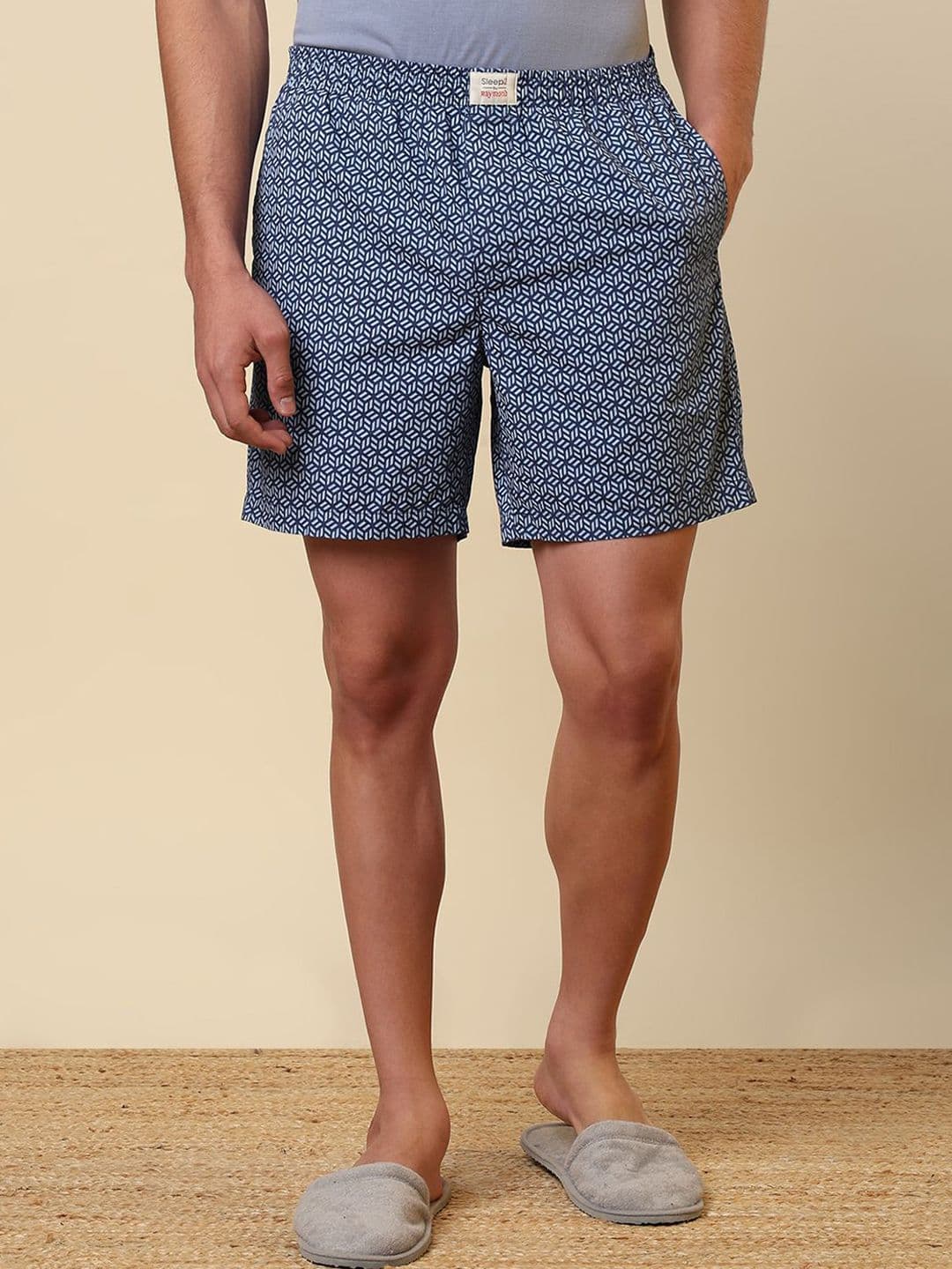 SleepZ by Raymond Printed Pure Cotton Mid-Rise Boxer AHBA00045-B8