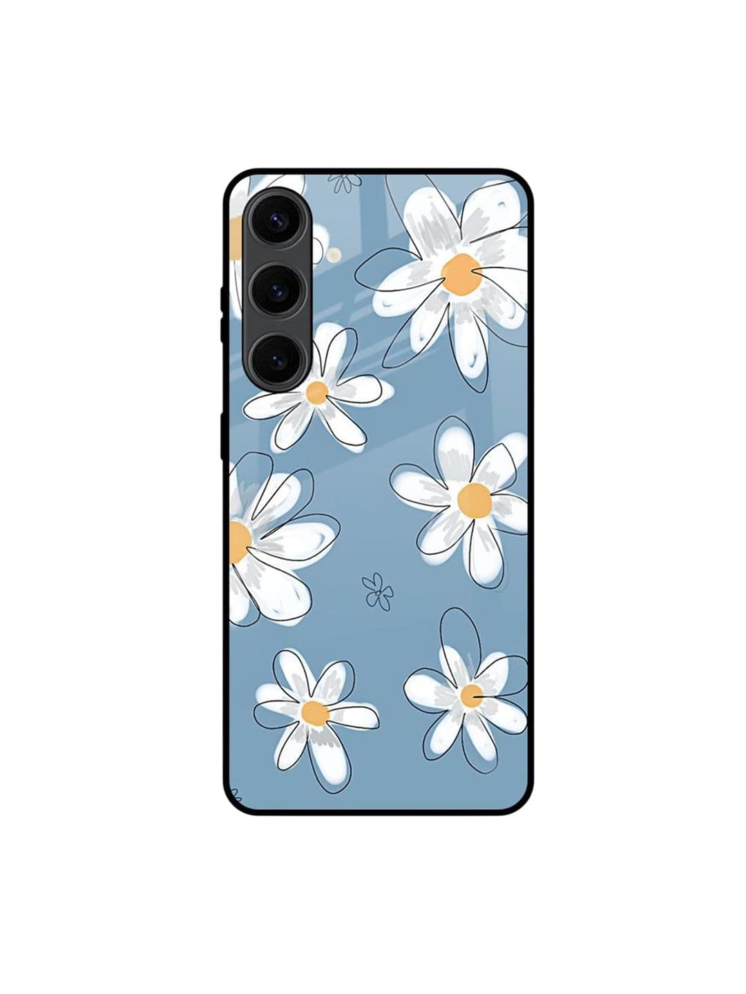 QRIOH Floral Printed Samsung Galaxy S24 Plus Back Case Mobile Accessories